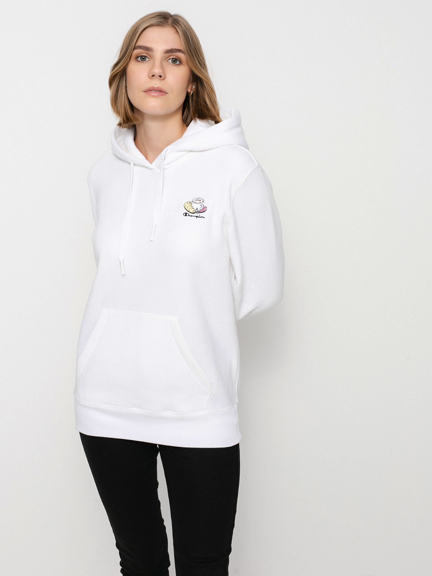 Champion Sweatshirt HD 114694 Kapucnis pulóver Wmn (wht)