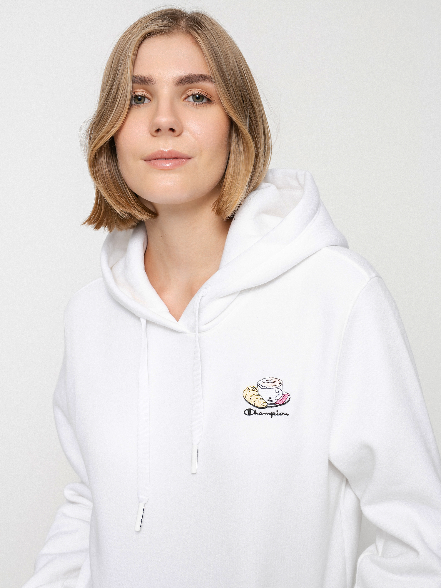 Champion Sweatshirt HD 114694 Kapucnis pulóver Wmn (wht)