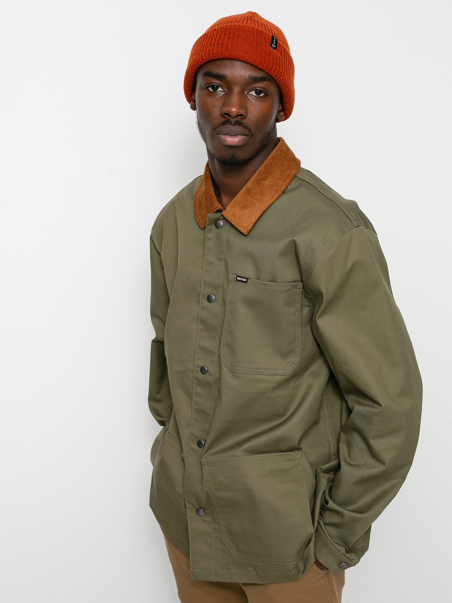Brixton Survey X Chore Coat Dzseki (military olive)