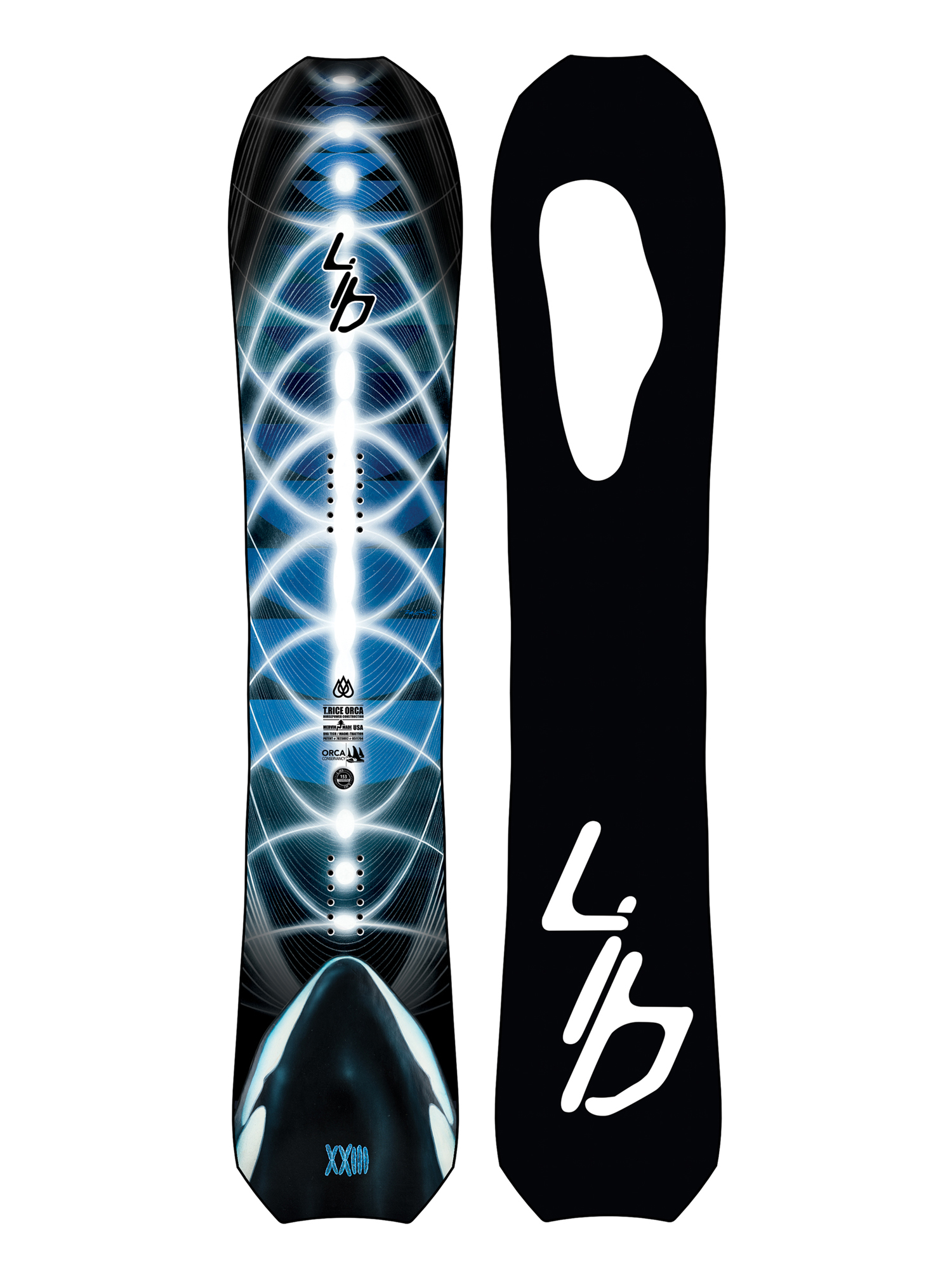 Férfi Lib Tech Travis Rice Orca Snowboard (black/white)