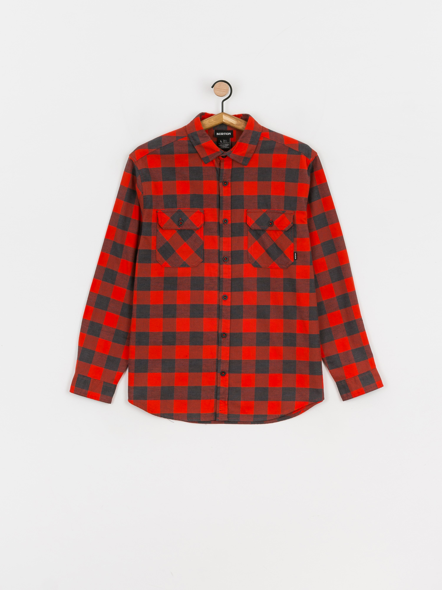 Burton Brighton Flannel Ing (fiesta red heather buffalo plaid)