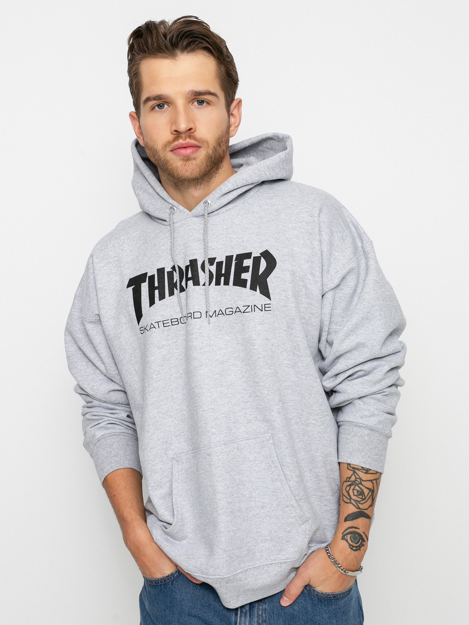 Thrasher Skate Mag HD Kapucnis pulu00f3ver (grey)