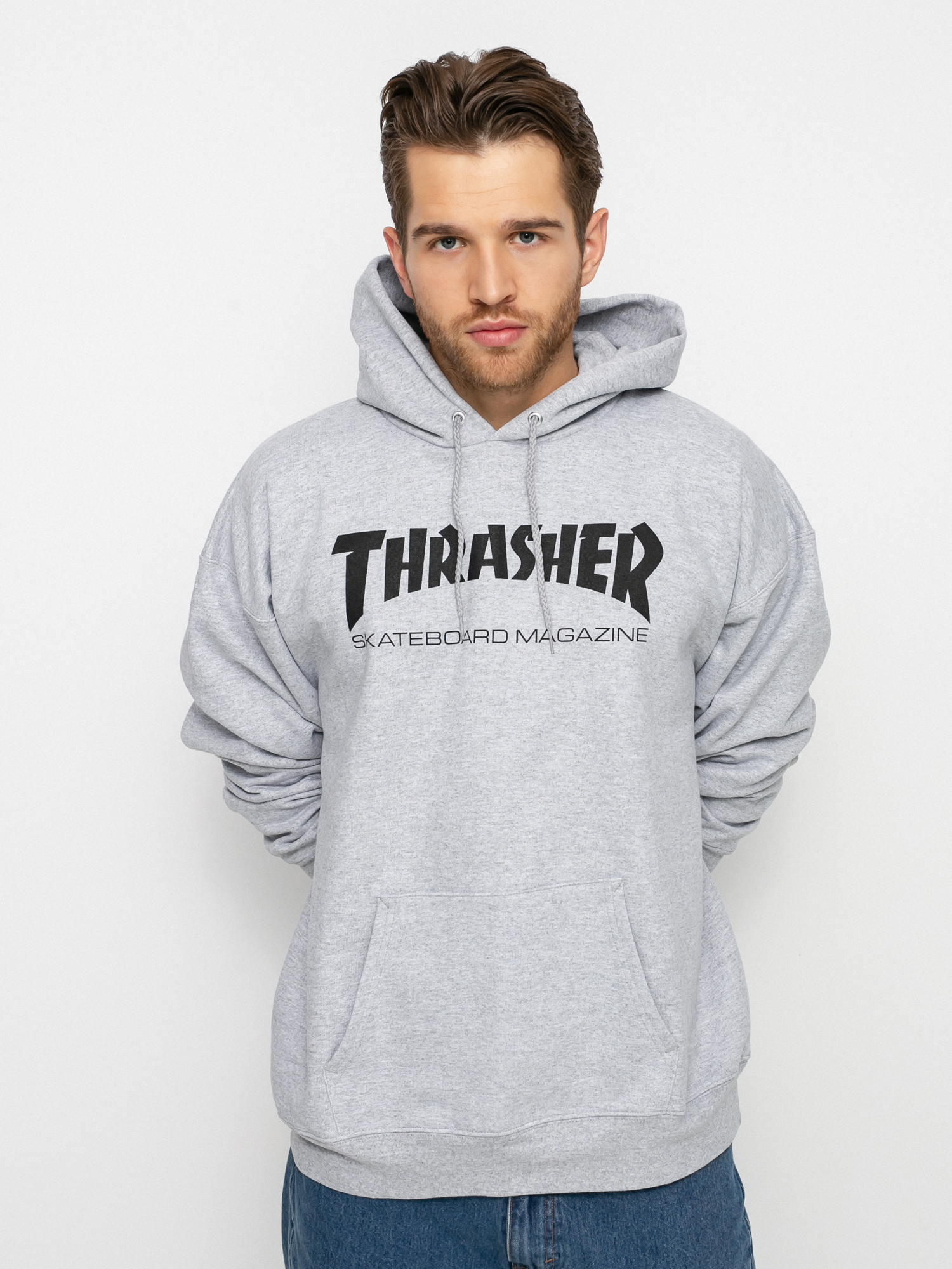 Thrasher Skate Mag HD Kapucnis pulóver (grey)