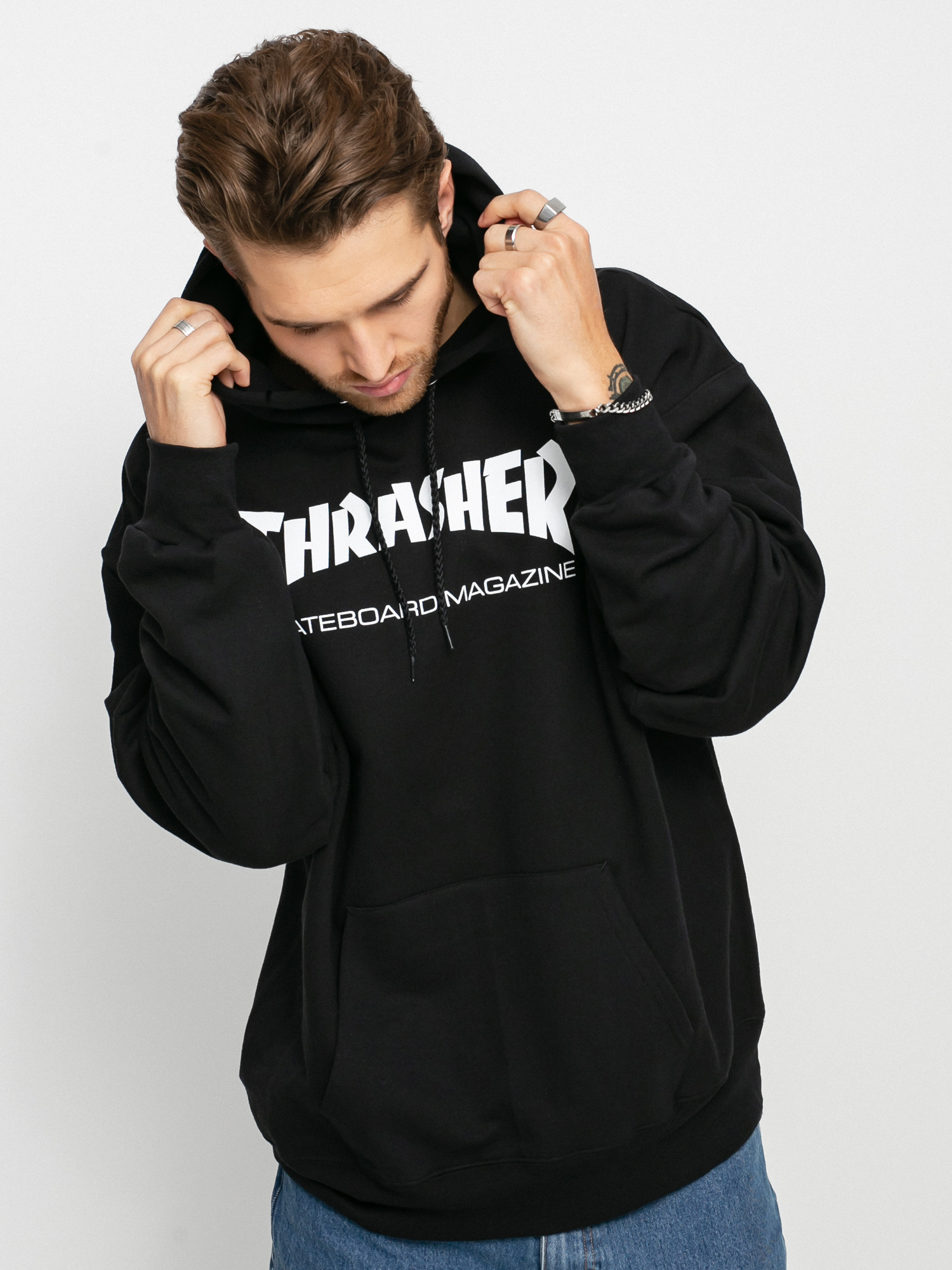 Thrasher Skate Mag HD Kapucnis pulóver (black)