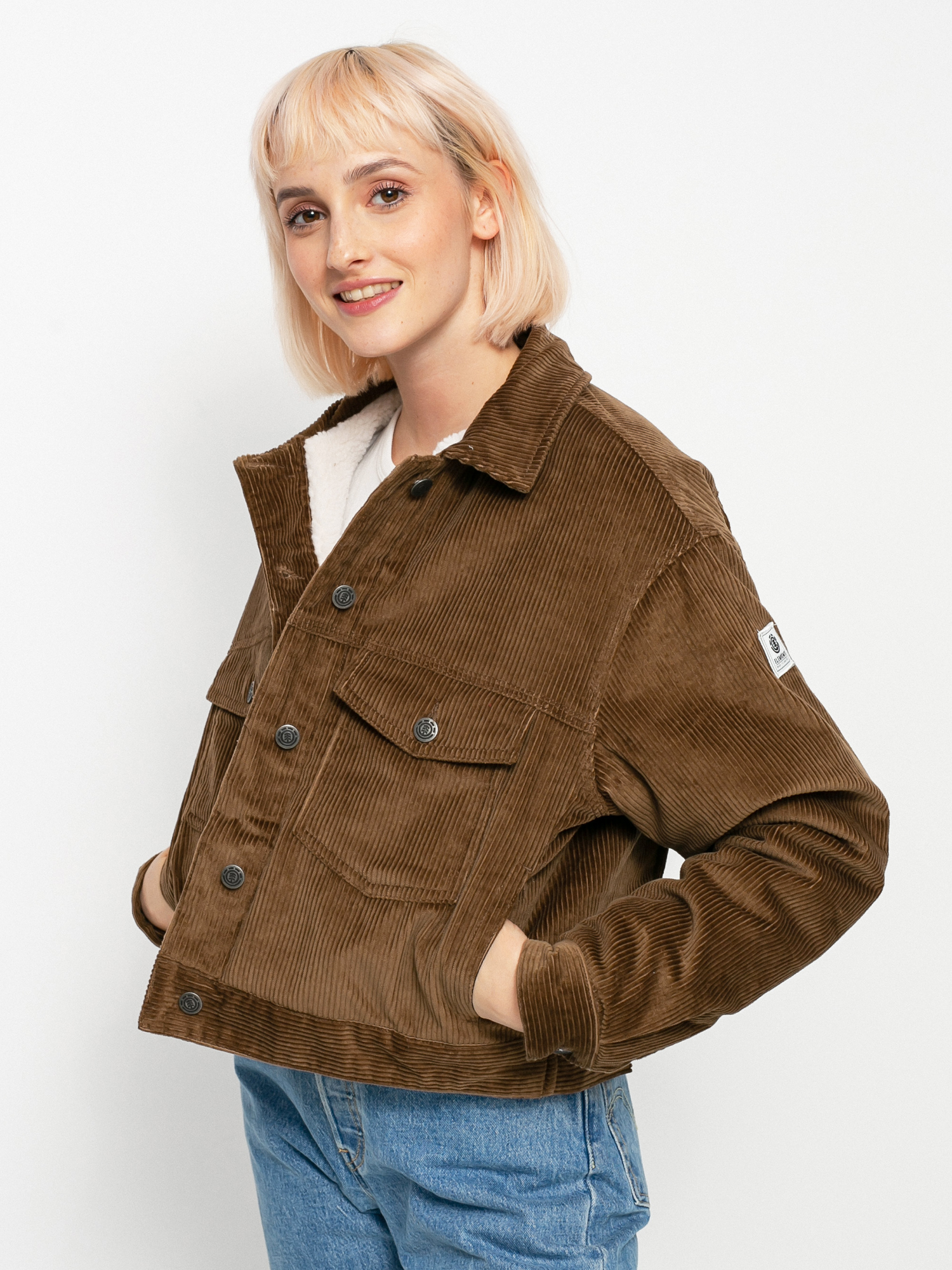 Element Craft Trucker Cord Dzseki Wmn (teak)