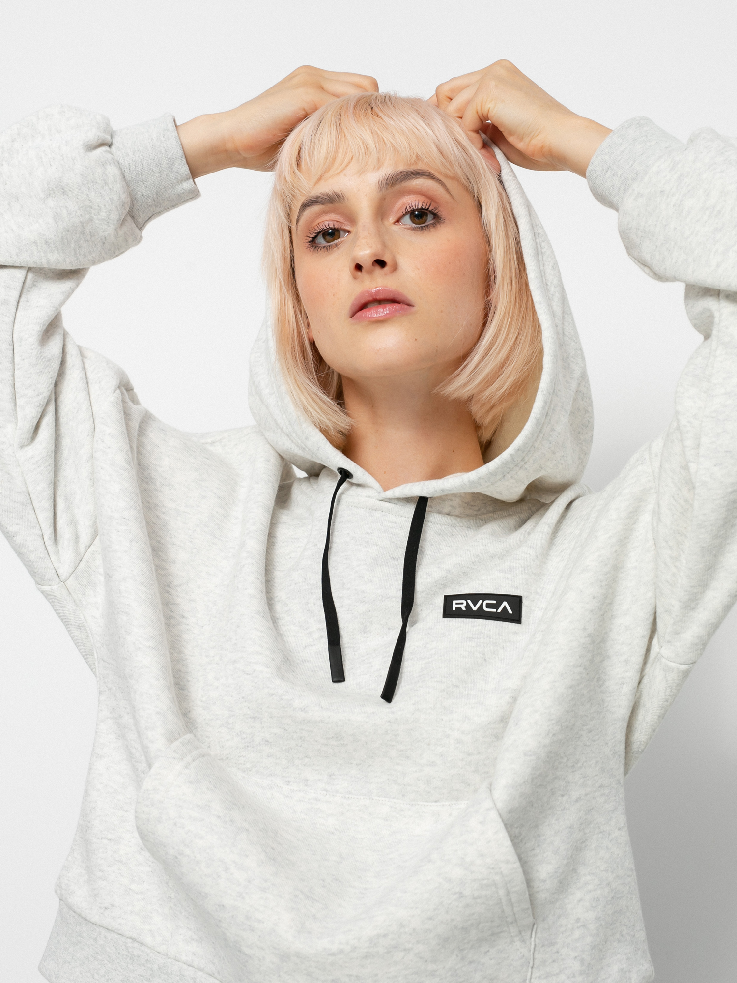 RVCA Va Essential HD Kapucnis pulóver (snow marle)