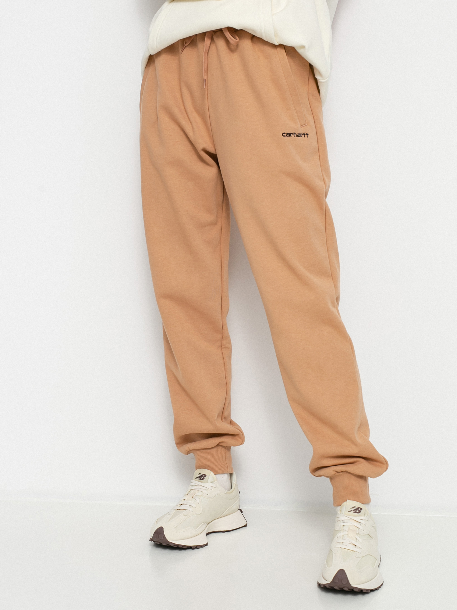 Carhartt WIP Script Embroidery Sweat Kisnadrág Wmn (sediment/black)