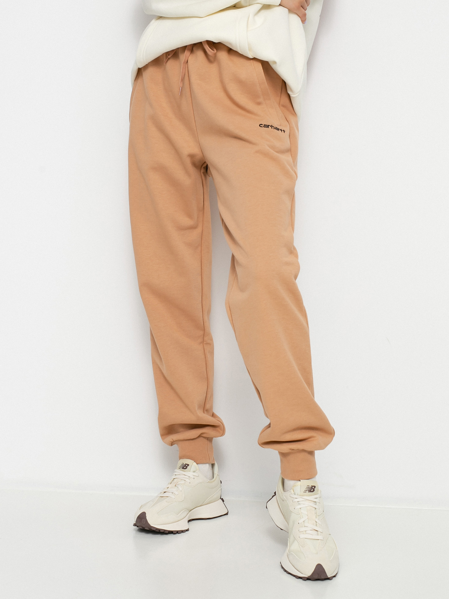 Carhartt WIP Script Embroidery Sweat Kisnadrág Wmn (sediment/black)