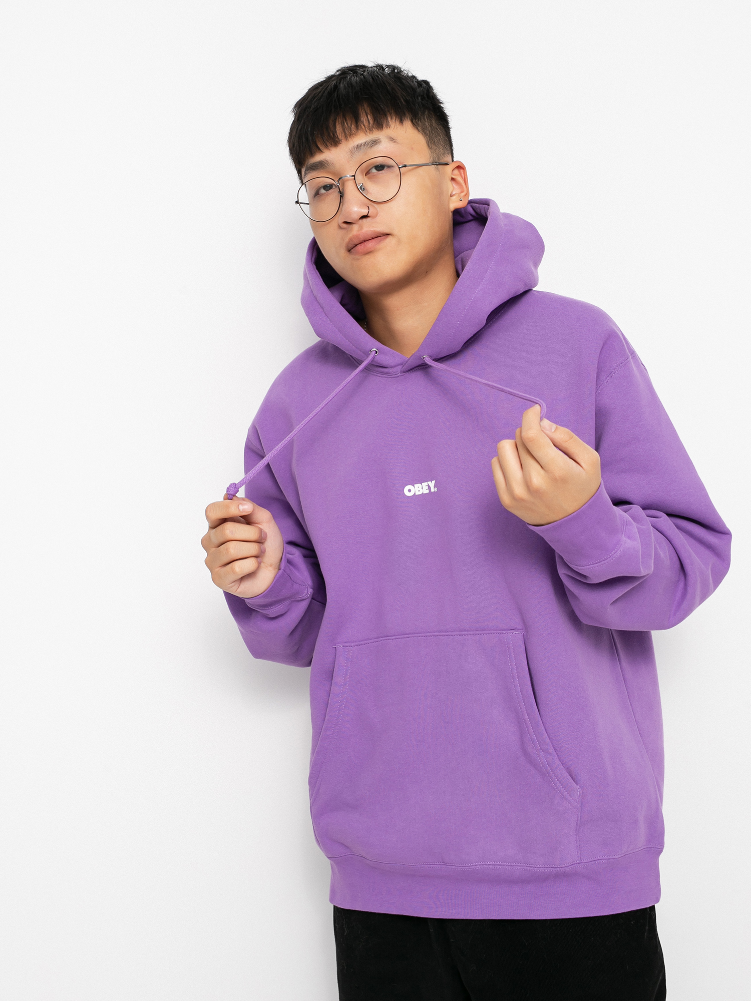 OBEY Obey Bold Mini HD Kapucnis pulóver (orchid)