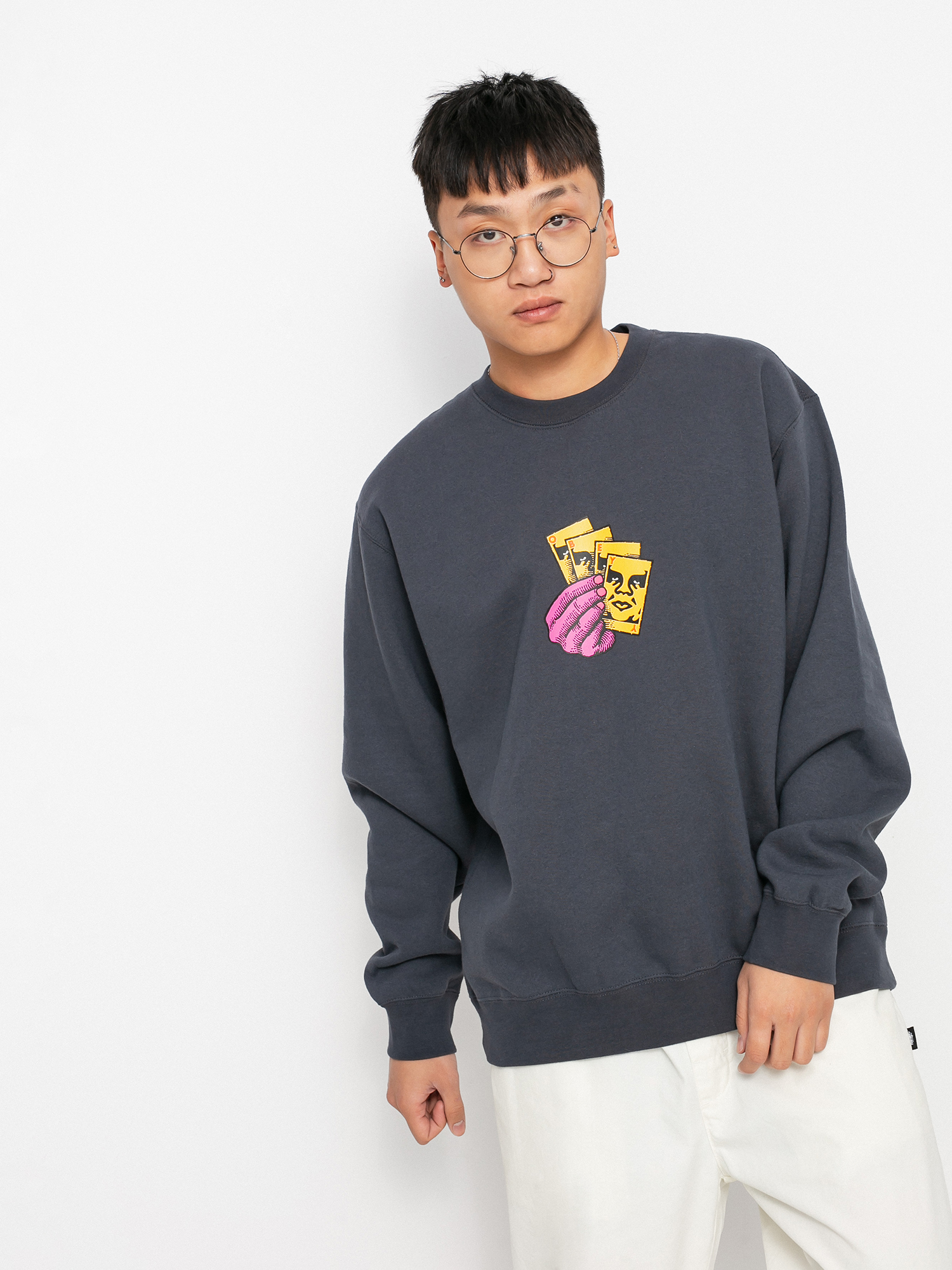 OBEY All In Pulóver (french navy)