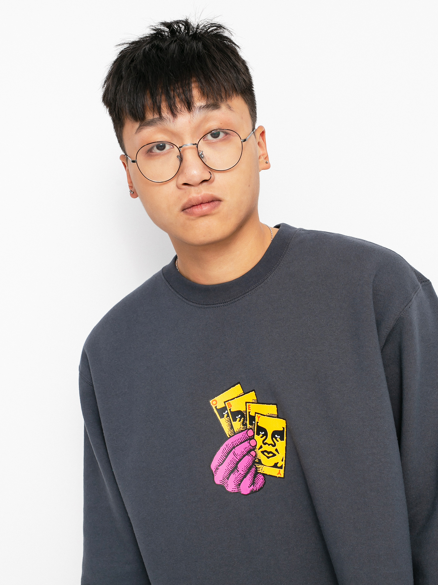 OBEY All In Pulóver (french navy)