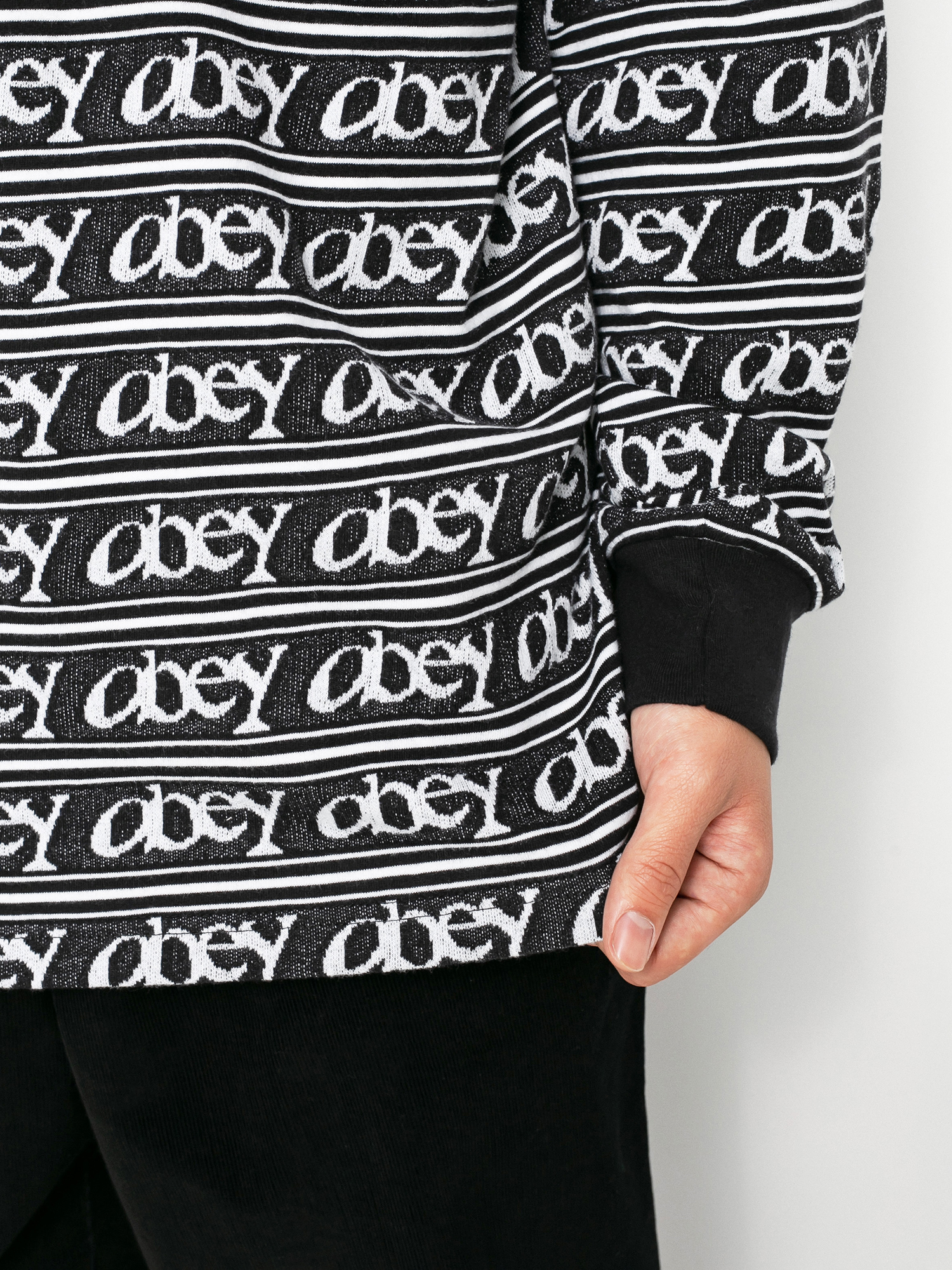 OBEY Wergner Jacquard Pólóing (black multi)