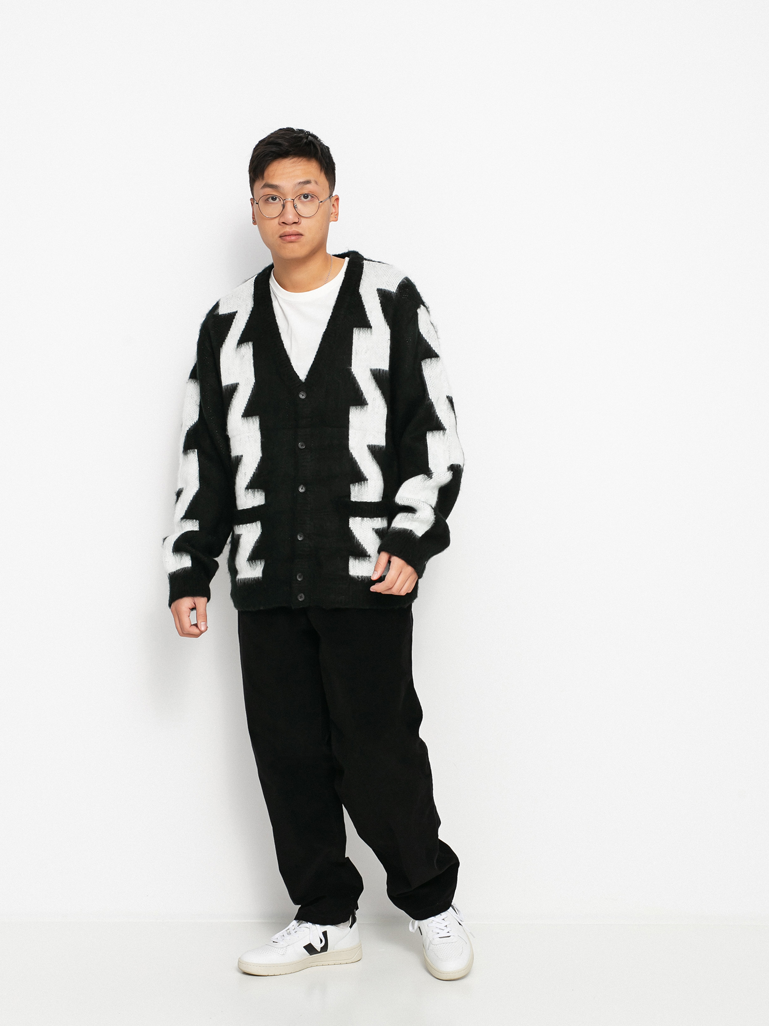 OBEY Dexter Cardigan Pulóver (black multi)