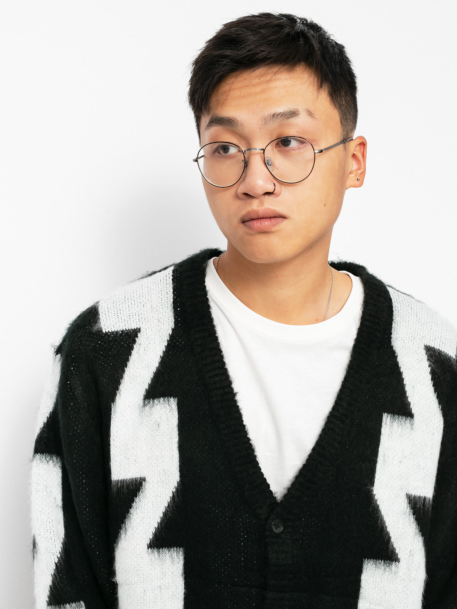 OBEY Dexter Cardigan Pulóver (black multi)