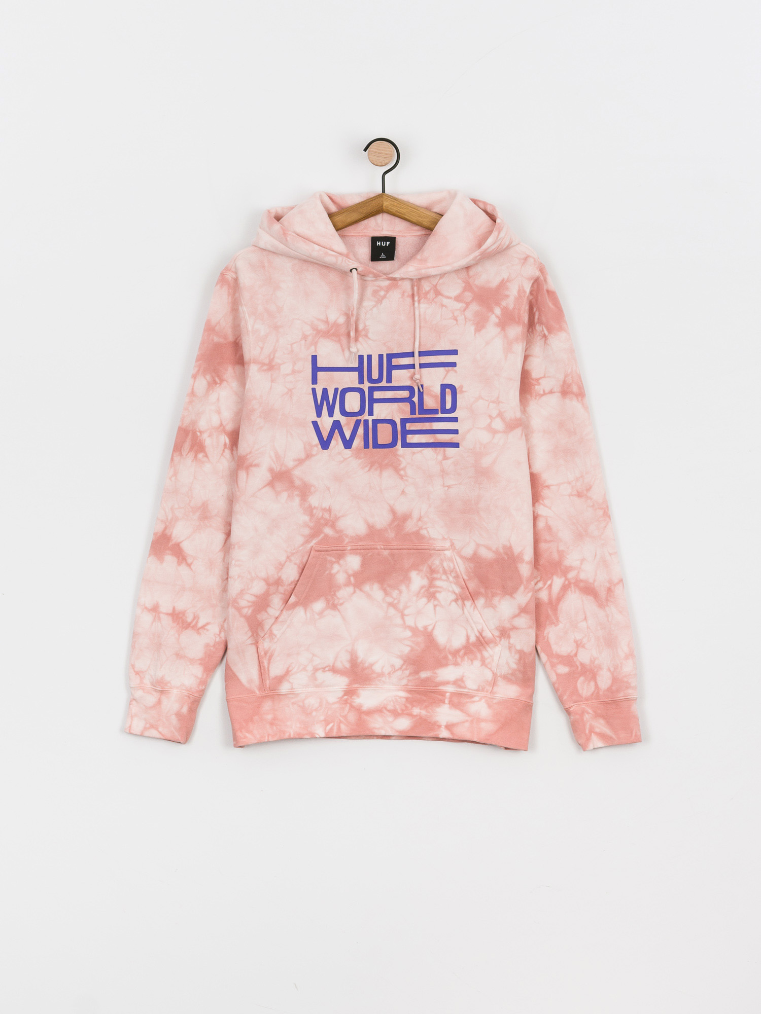 HUF Broadcast Tiedye HD Kapucnis pulóver (coral)