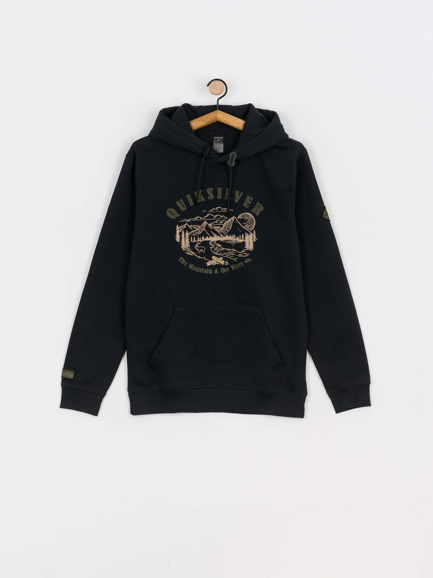 Férfi Quiksilver Big Logo HD Kapucnis pulóver (true black)