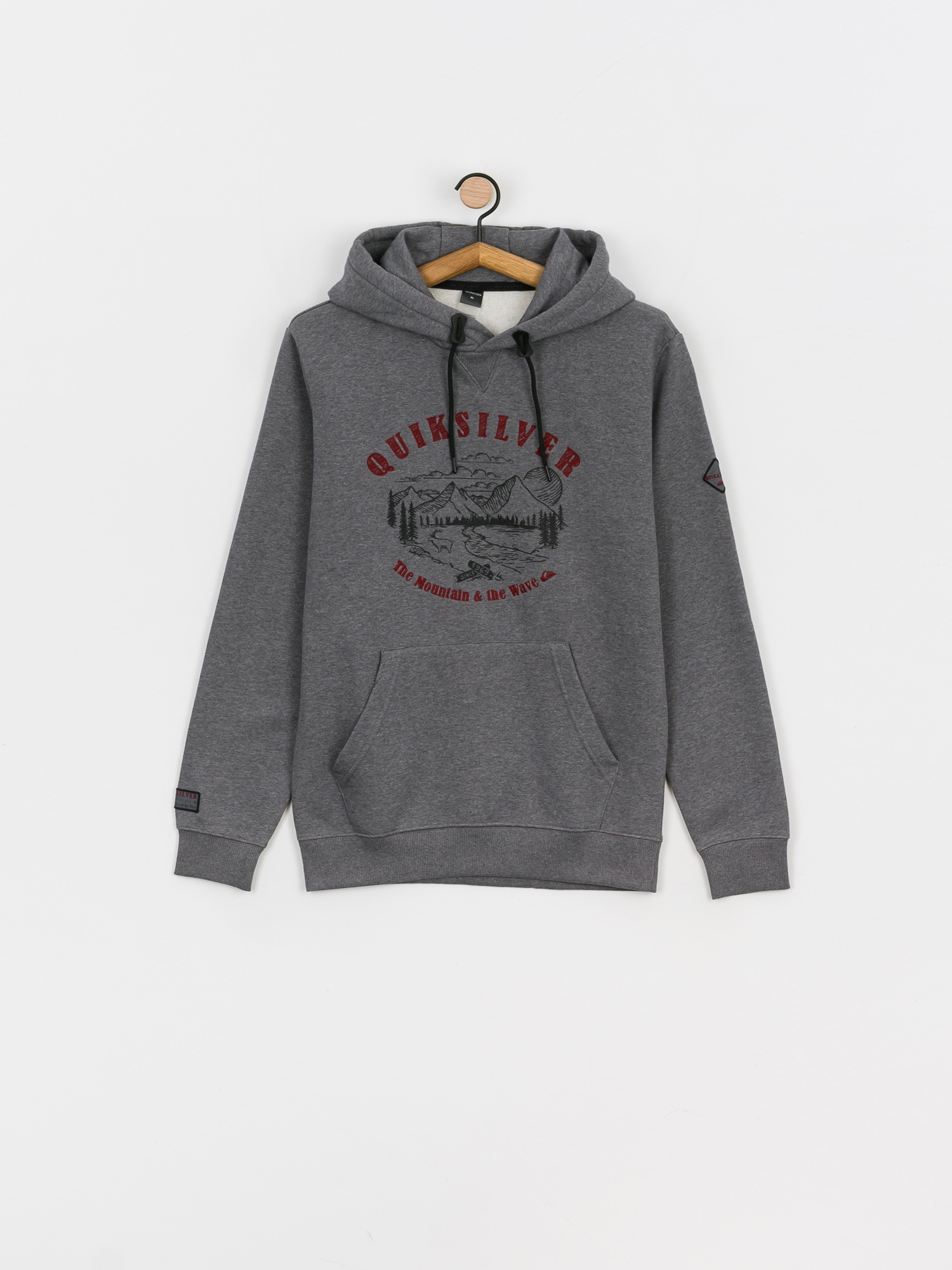 Férfi Quiksilver Big Logo HD Kapucnis pulóver (heather grey)