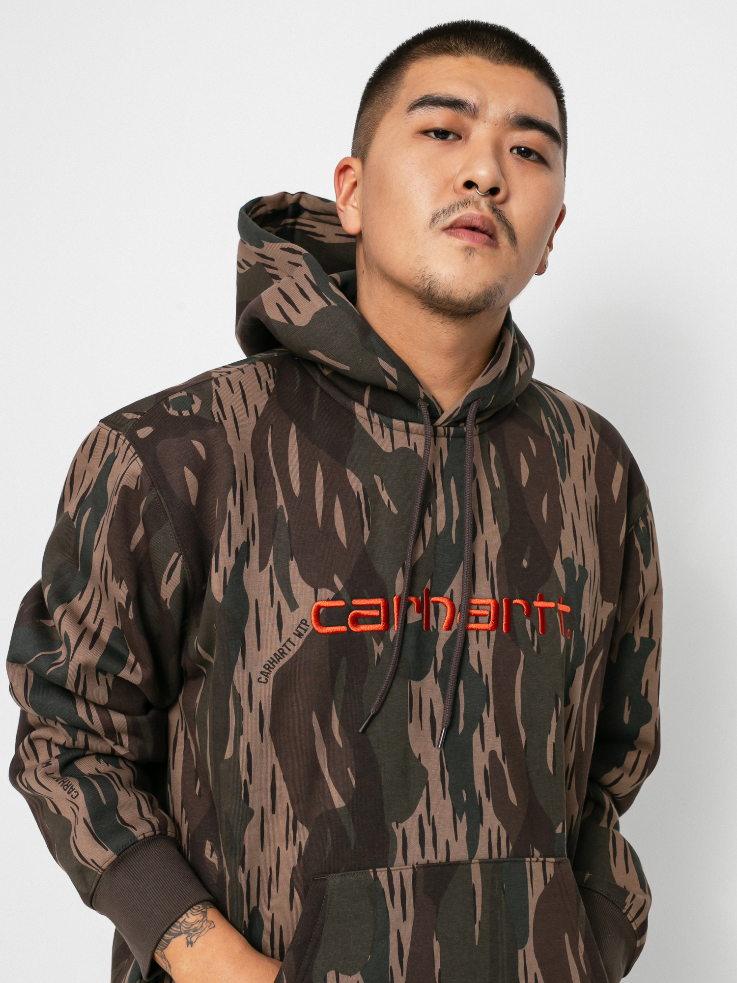 Carhartt WIP Carhartt HD Kapucnis pulóver (camo unite/copperton)