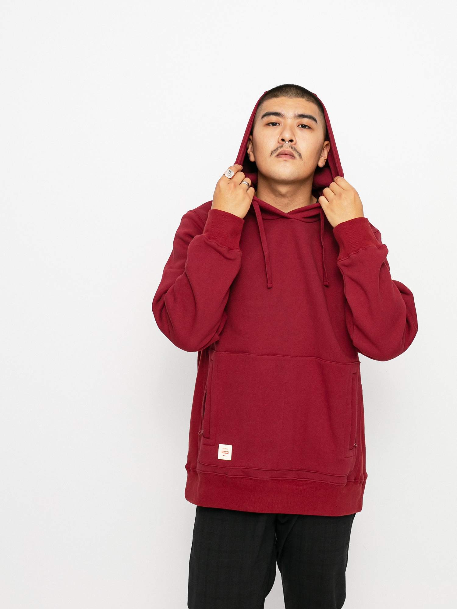 Globe Burly HD Kapucnis pulóver (rhubarb)