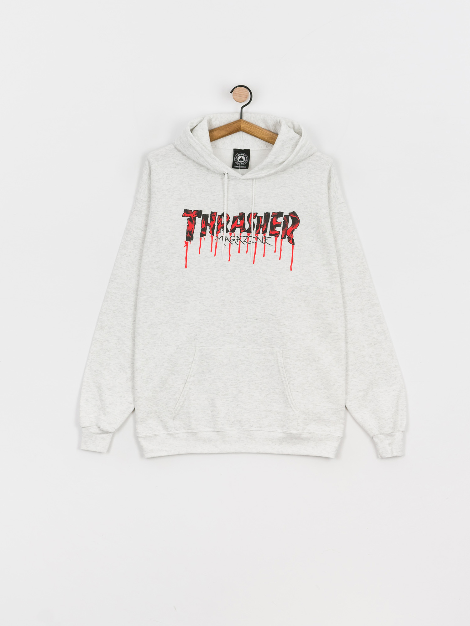 Thrasher Blood Drip HD Kapucnis pulóver (ash)