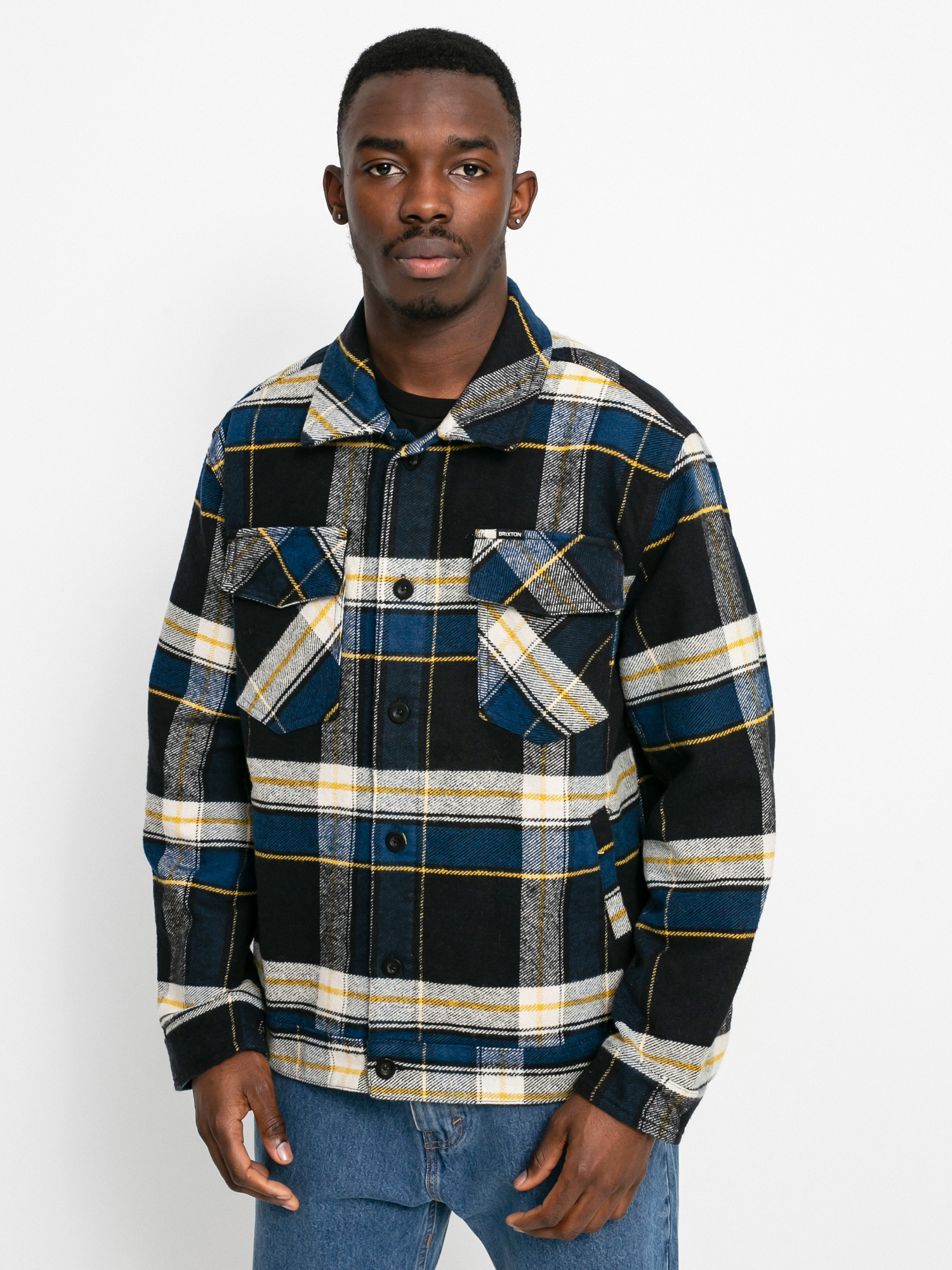Brixton Bowery Trucker Dzseki (joe blue plaid)