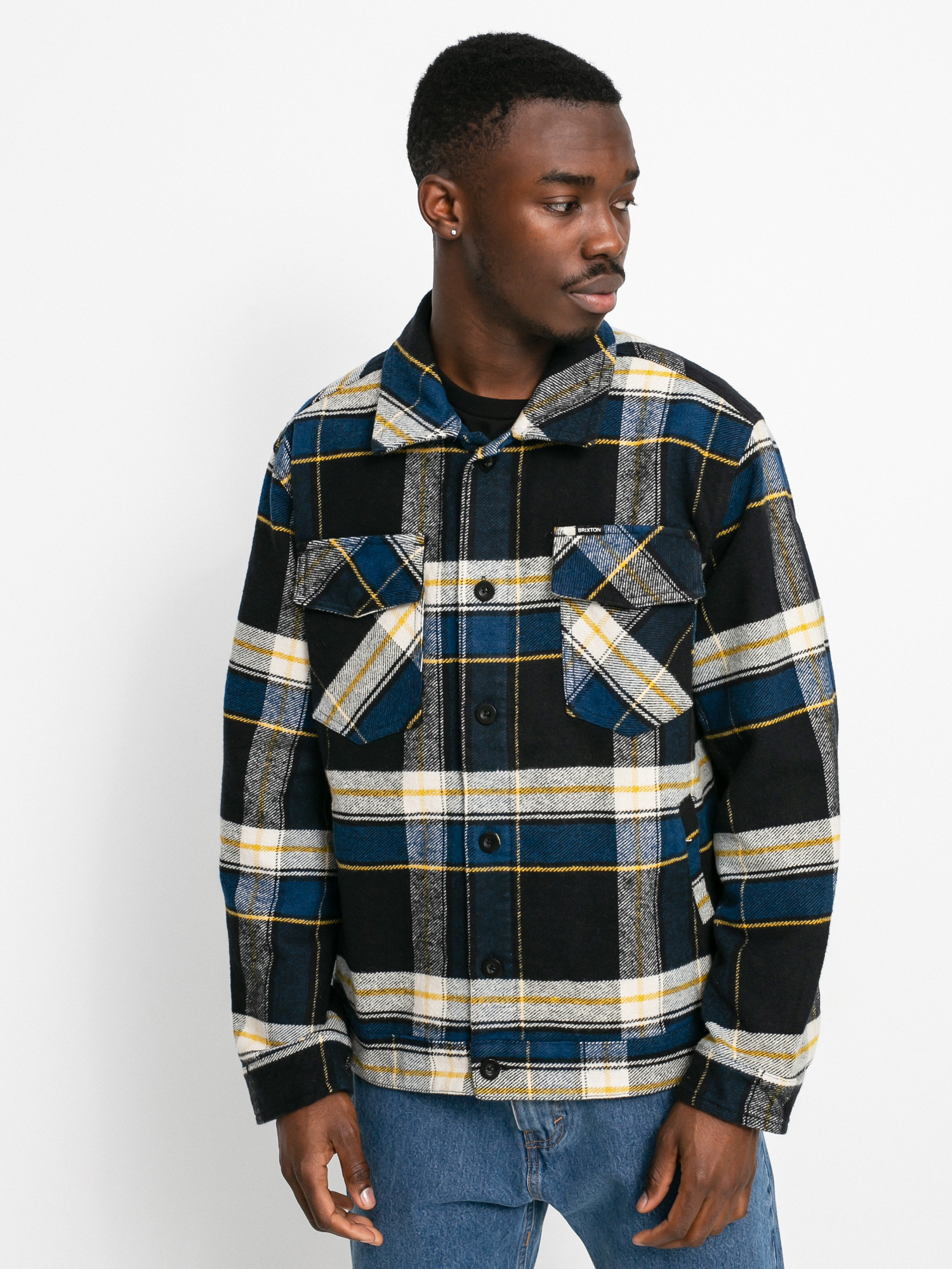 Brixton Bowery Trucker Dzseki (joe blue plaid)
