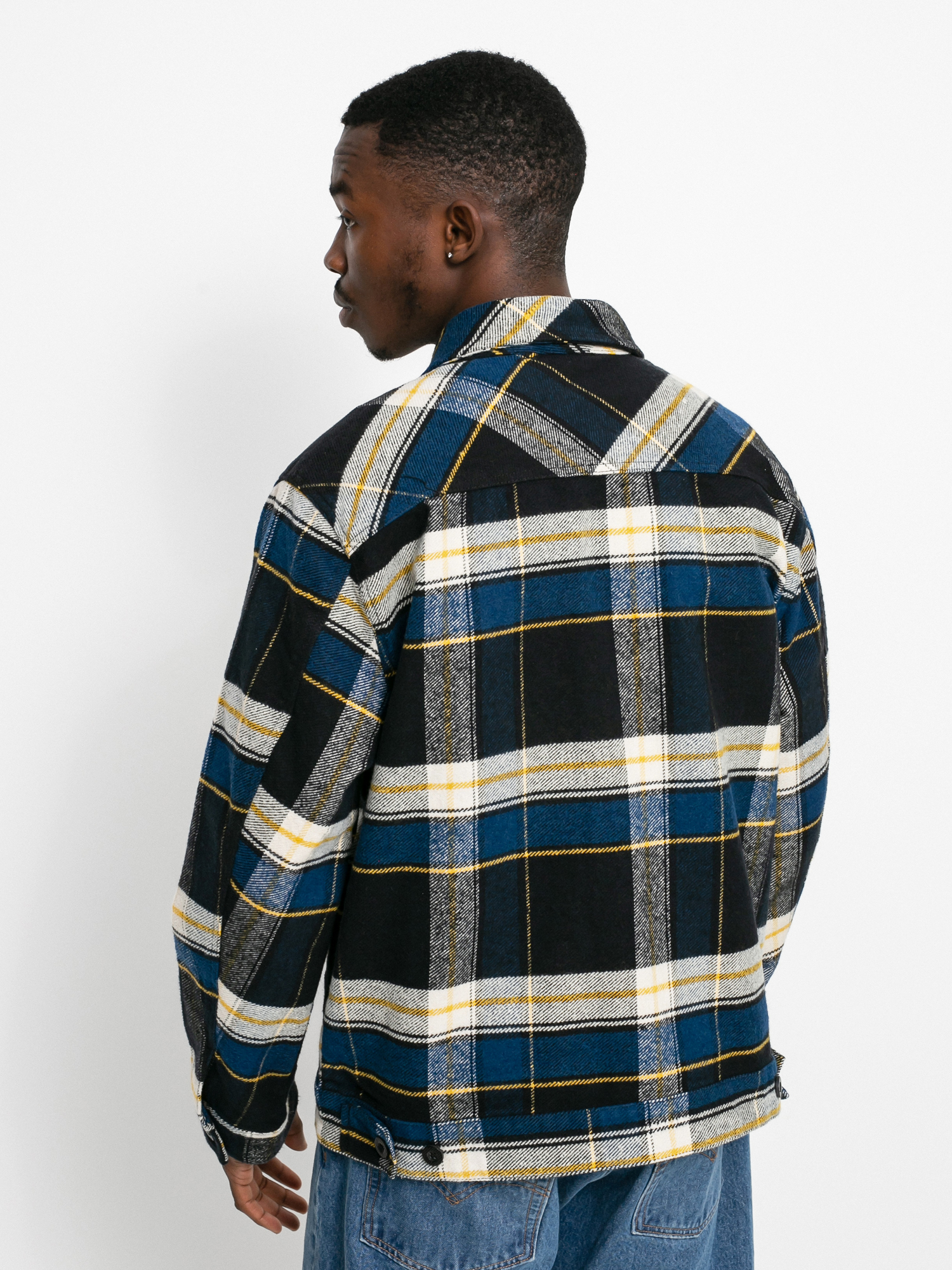 Brixton Bowery Trucker Dzseki (joe blue plaid)