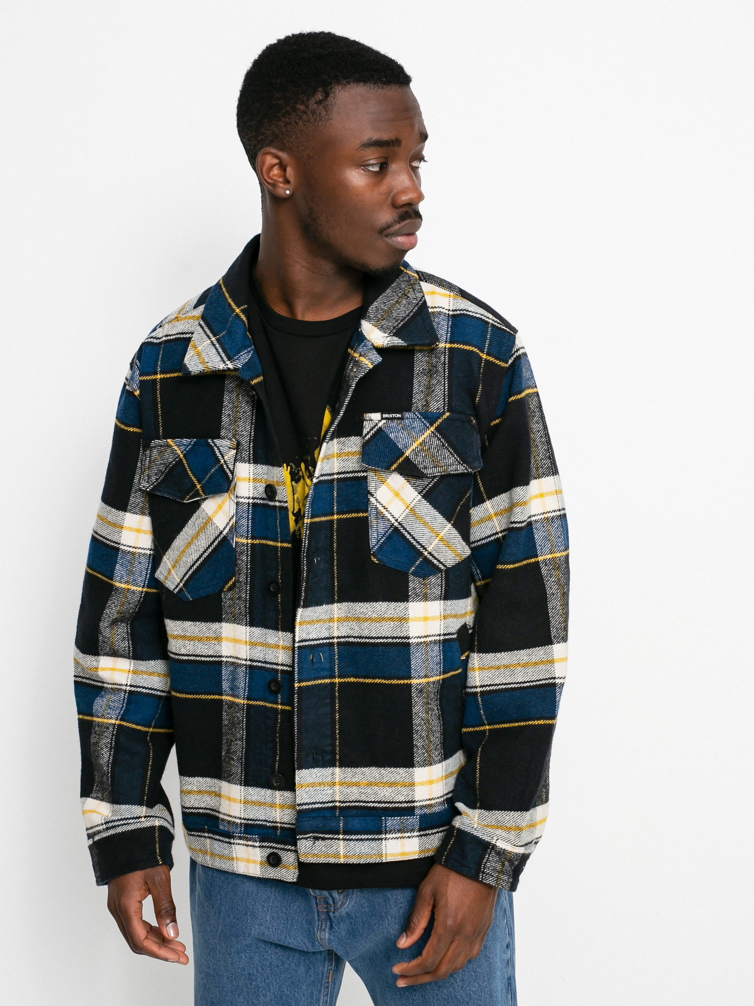 Brixton Bowery Trucker Dzseki (joe blue plaid)
