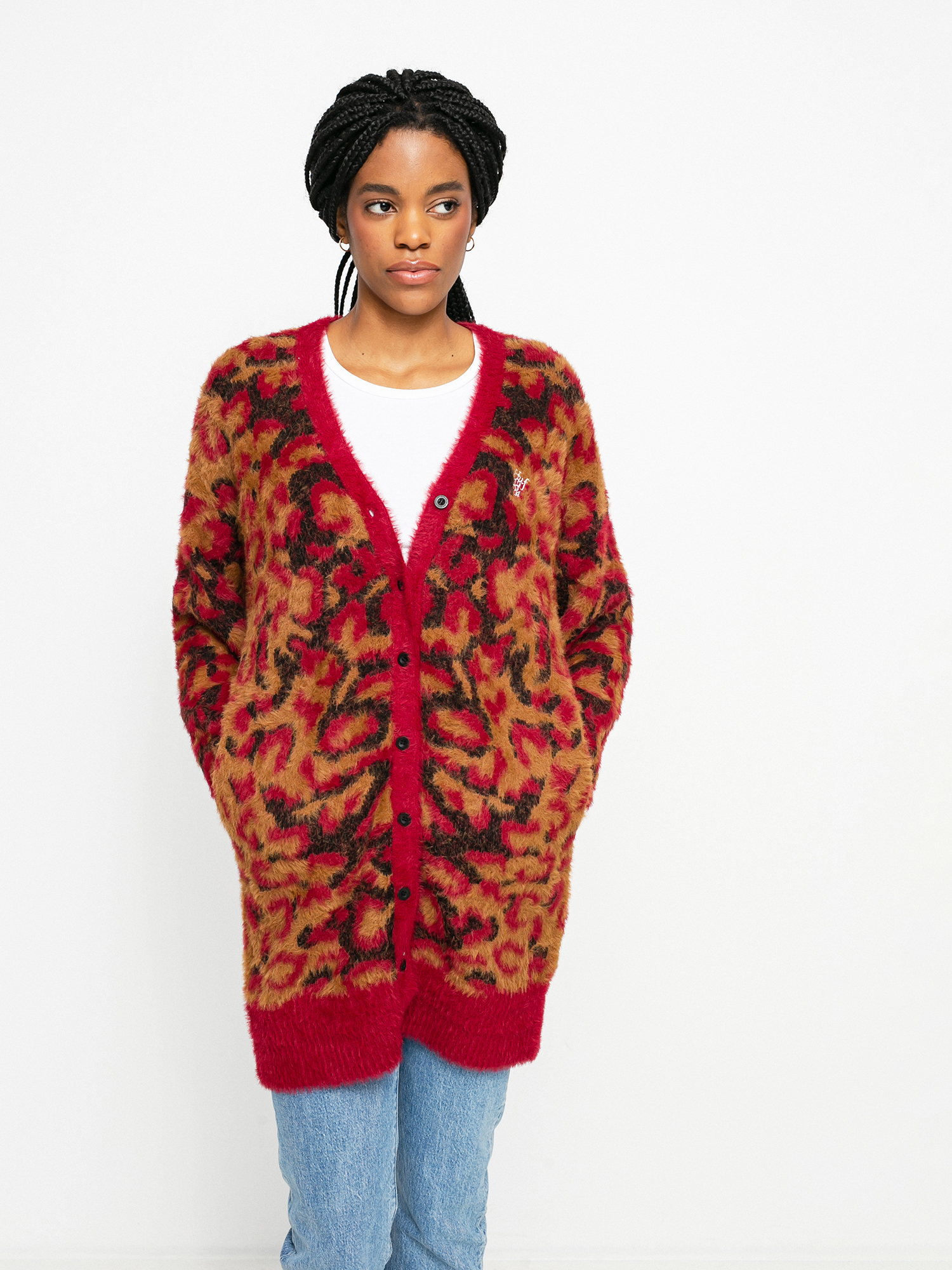 HUF Leopard Knit Duster Pulóver Wmn