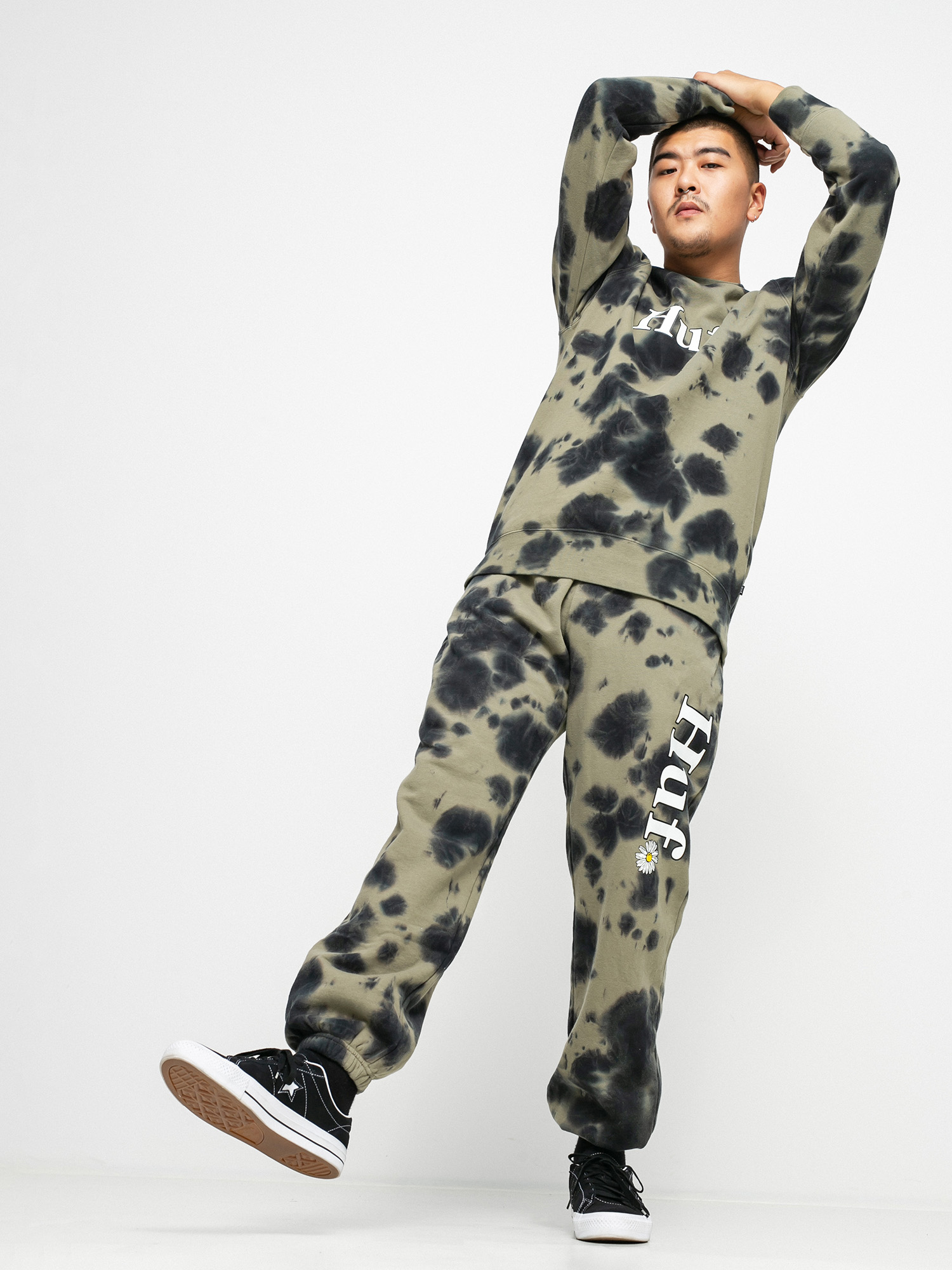 HUF In Bloom Pulóver (olive)