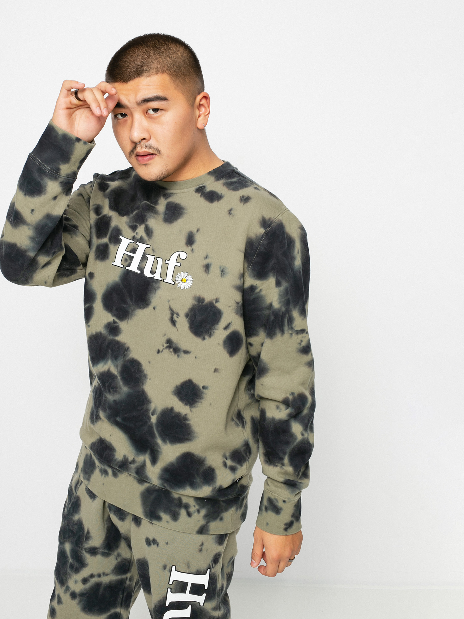 HUF In Bloom Pulóver (olive)