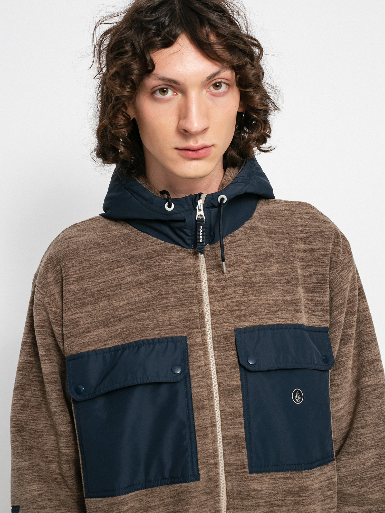 Volcom Yzzolater Lined Zip Pulóver (desert taupe)