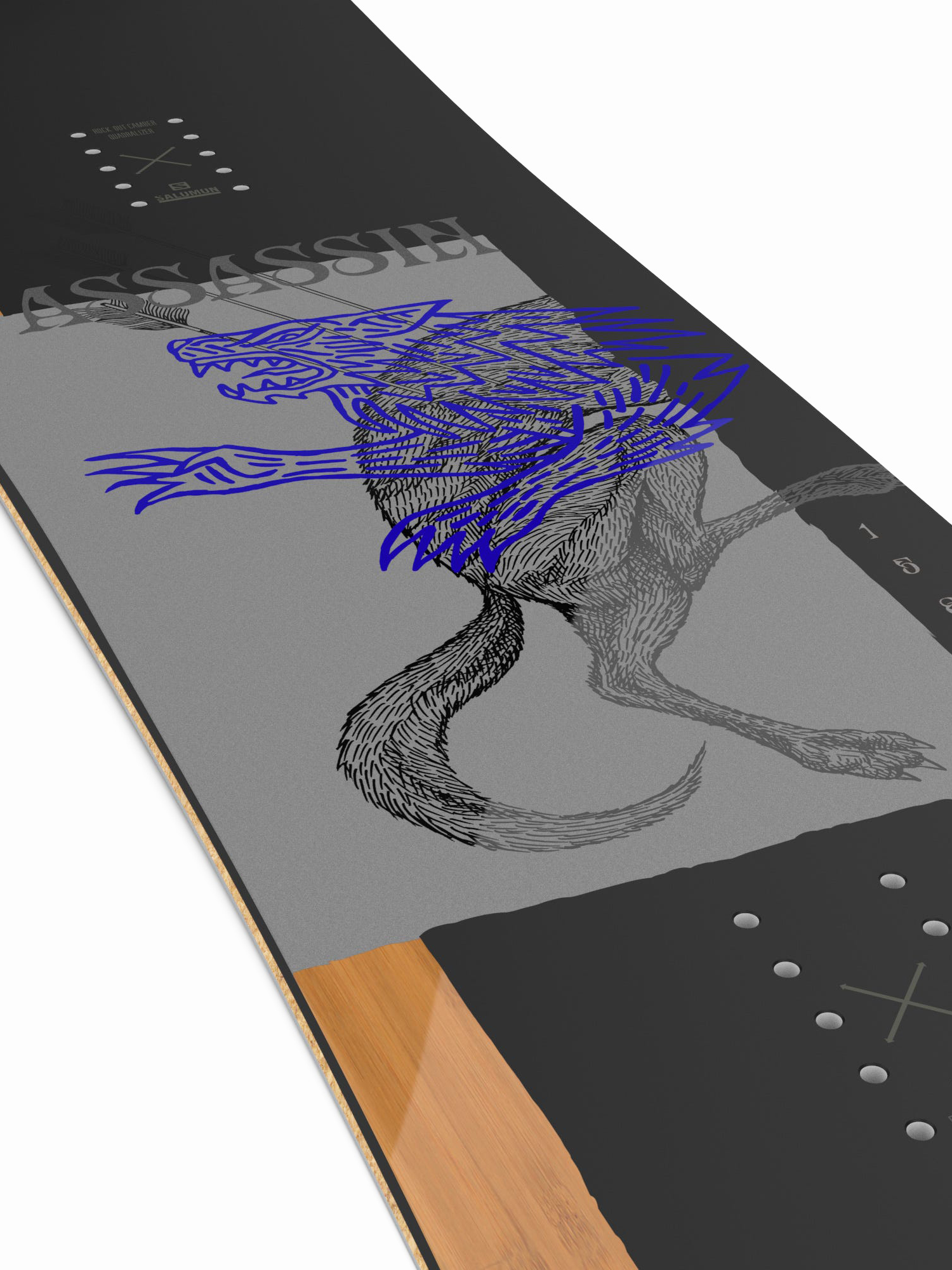 Férfi Salomon Assassin Snowboard (white/blue/black)