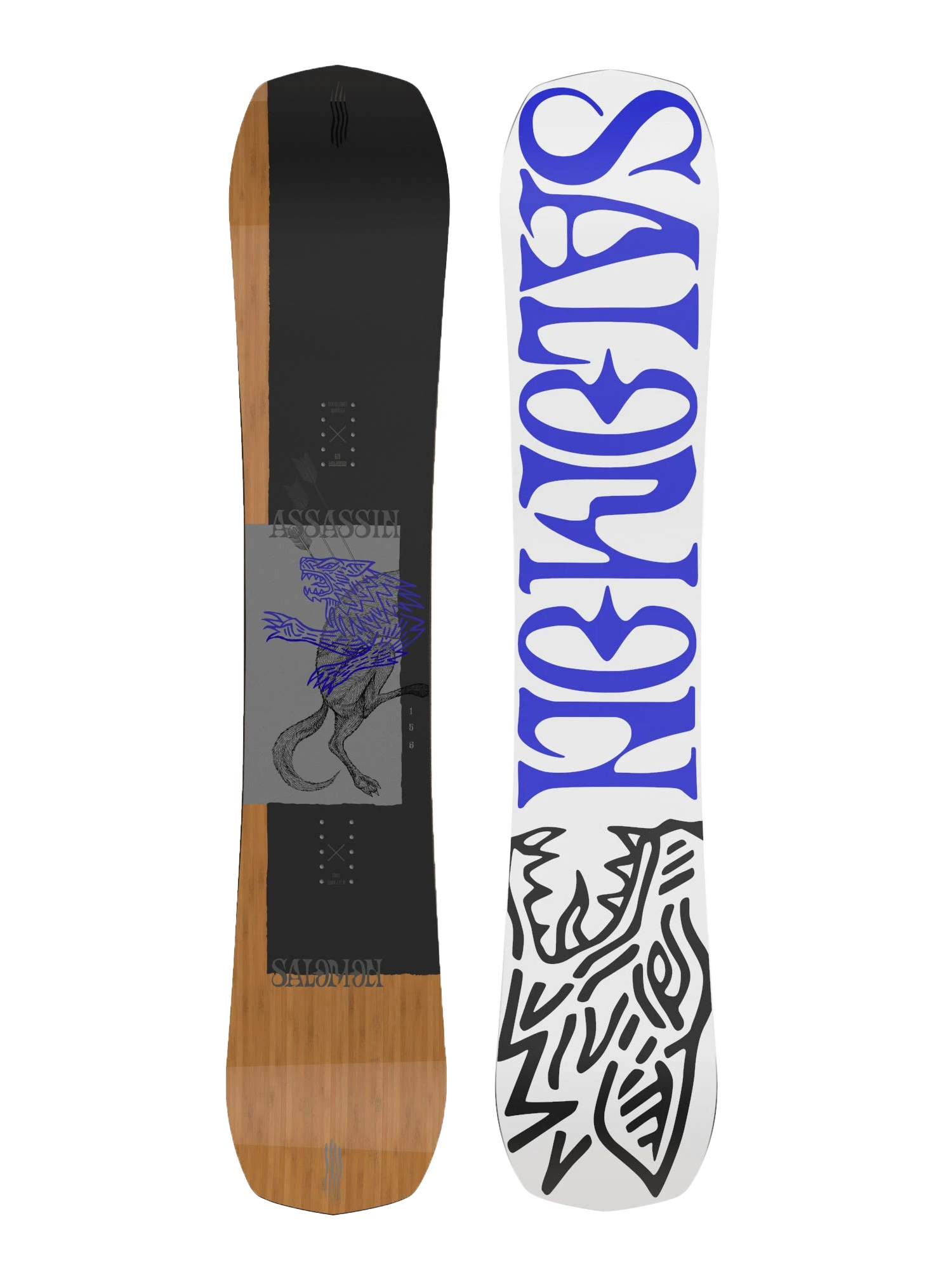 Férfi Salomon Assassin Snowboard (white/blue/black)