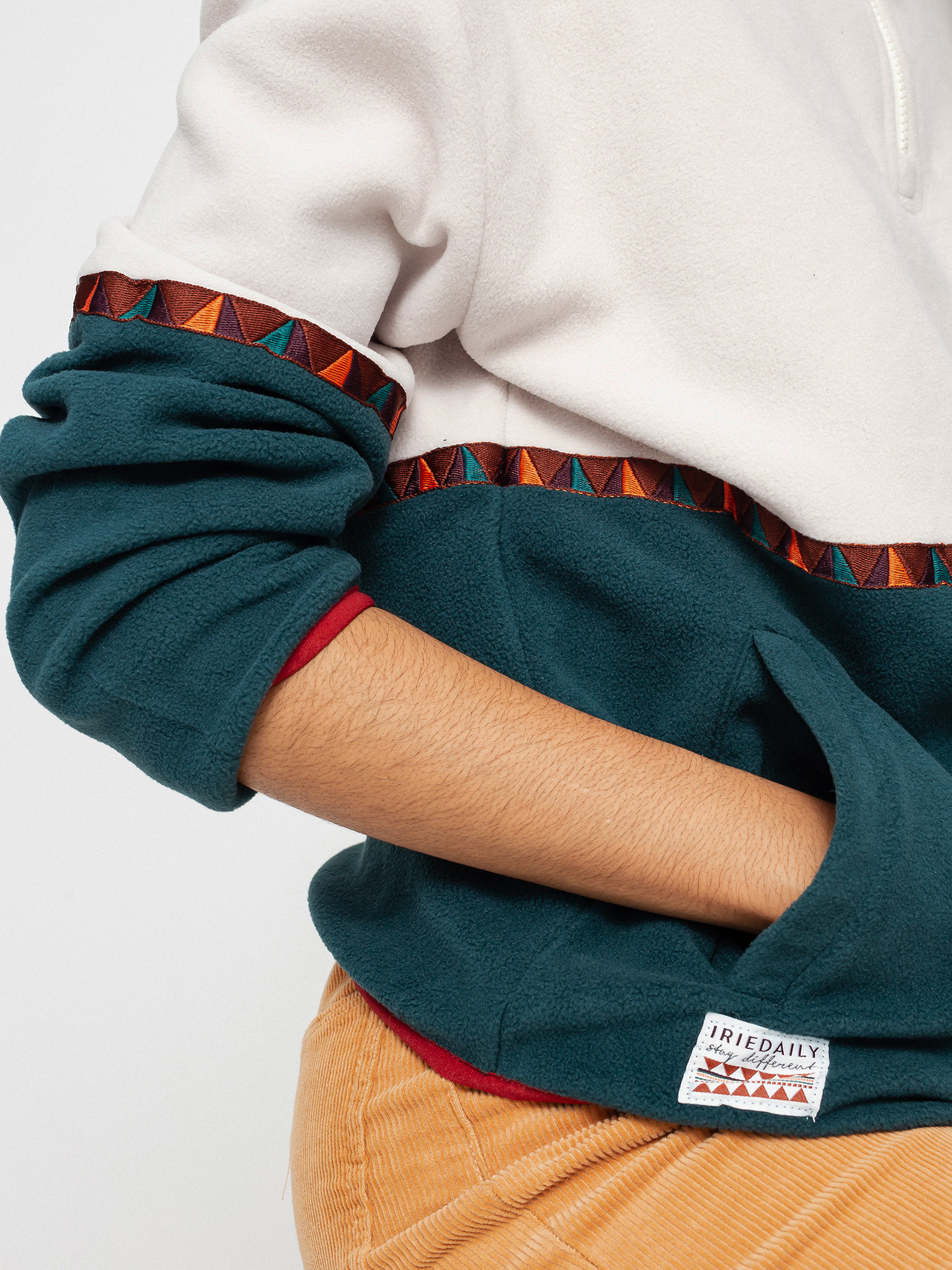 Női Iriedaily Holina Fleece Troyer Polár pulóver (dark teal)