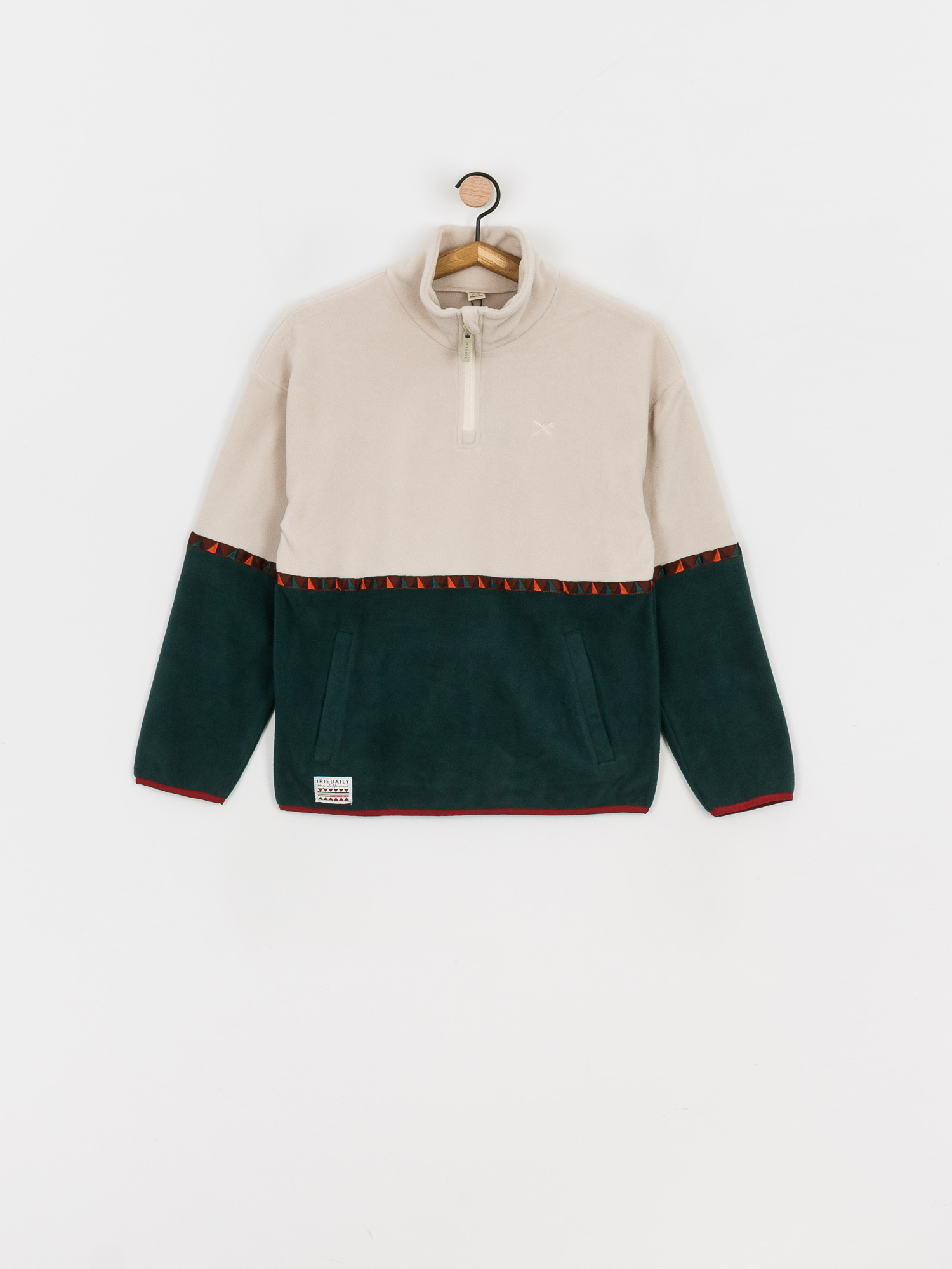 Női Iriedaily Holina Fleece Troyer Polár pulóver (dark teal)