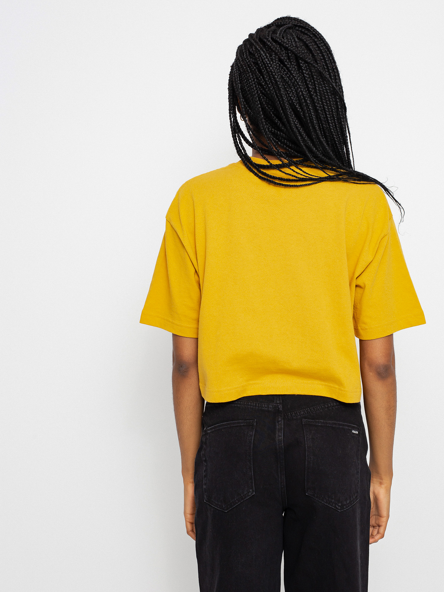 HUF Leopard Bar Logo Crop Póló Wmn (gold)