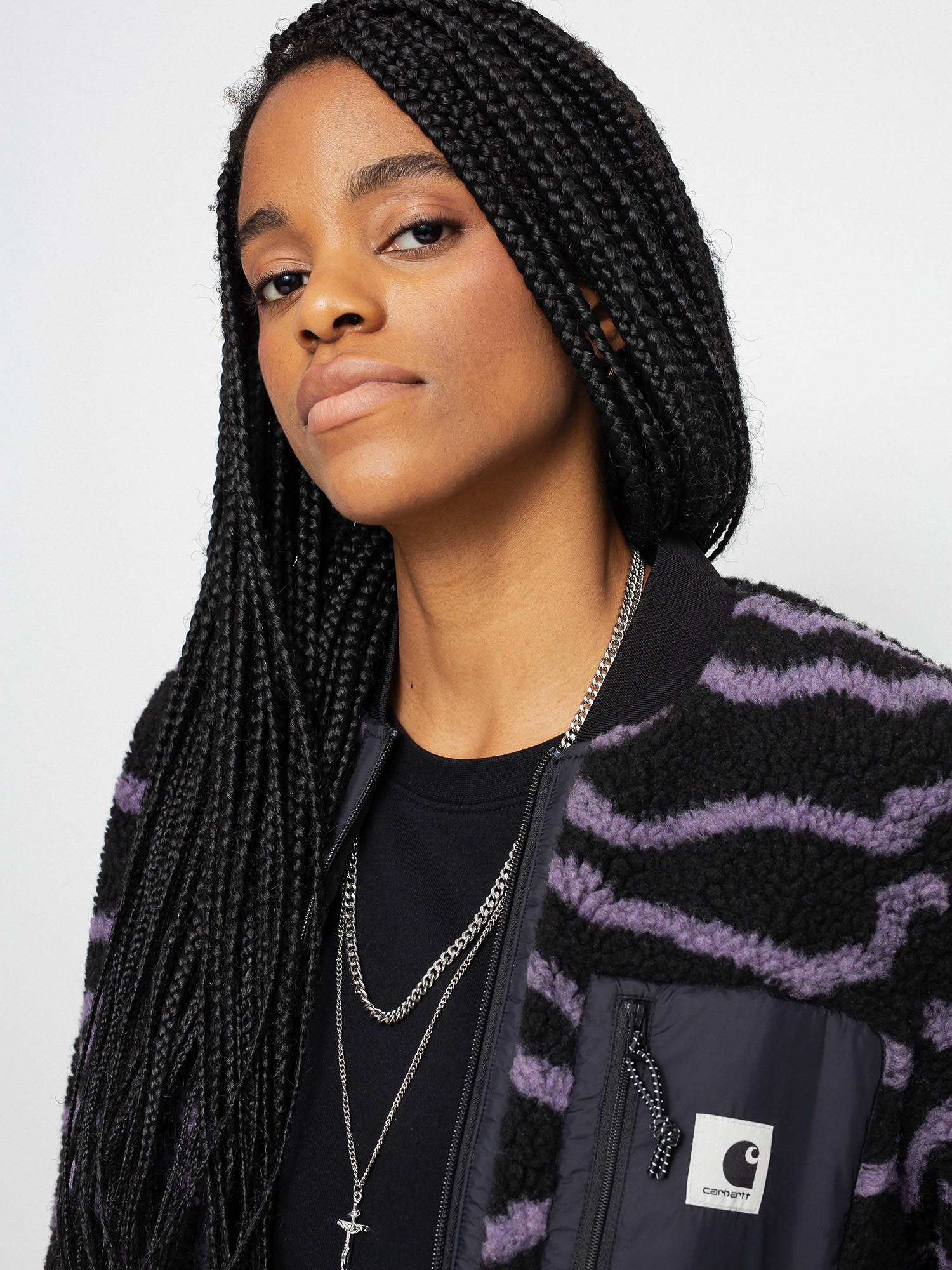 Carhartt WIP Janet Liner Dzseki Wmn (deep freeze jacquard provence/black)