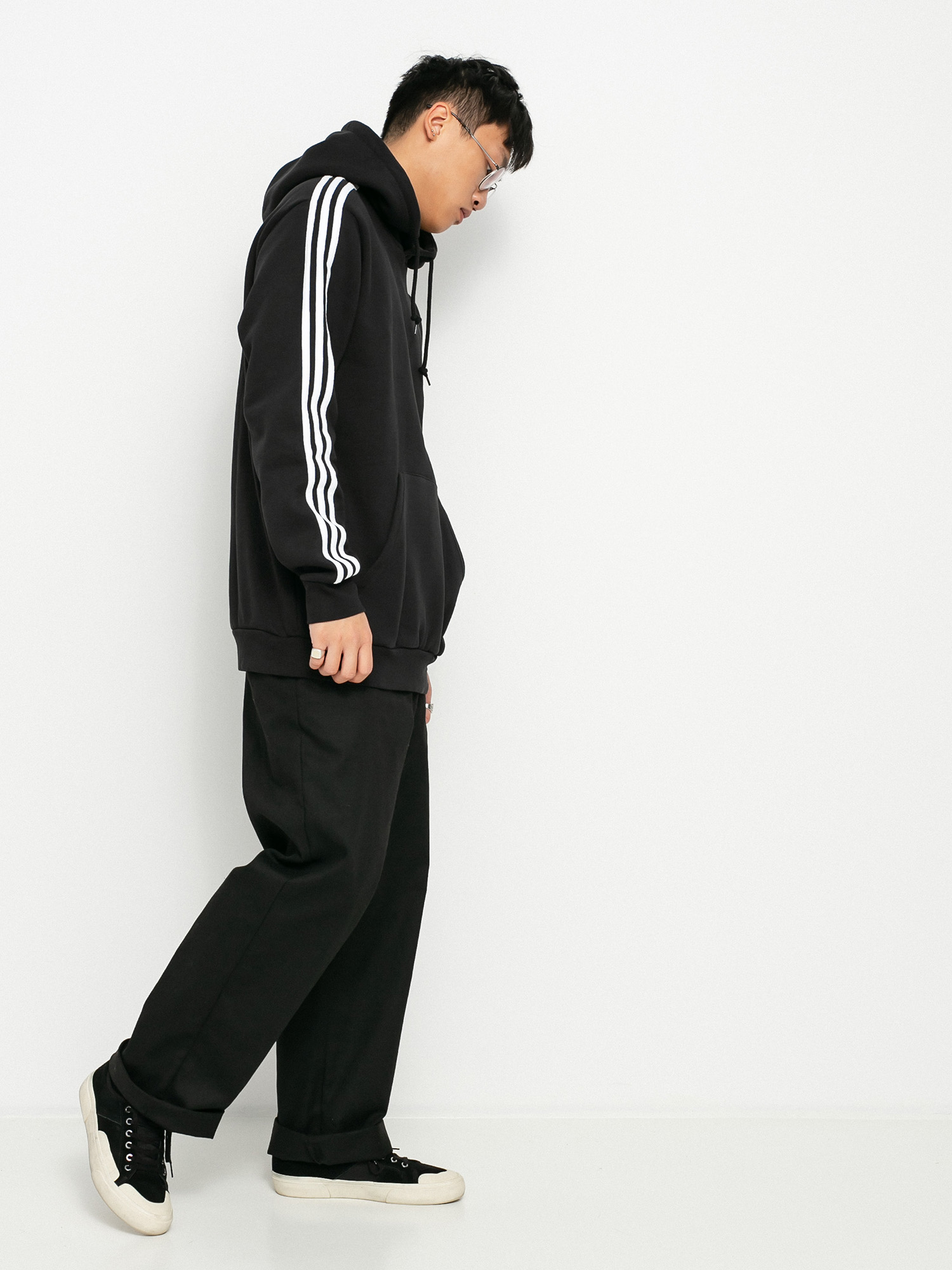 adidas Originals 3 Stripes HD Kapucnis pulóver (black)