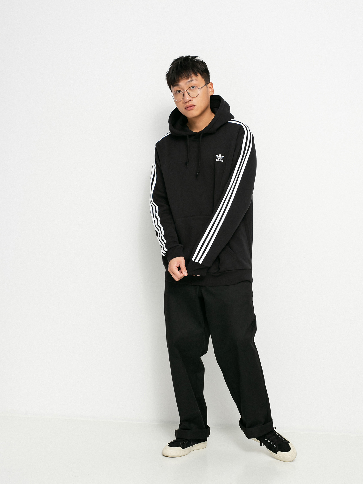 adidas Originals 3 Stripes HD Kapucnis pulóver (black)