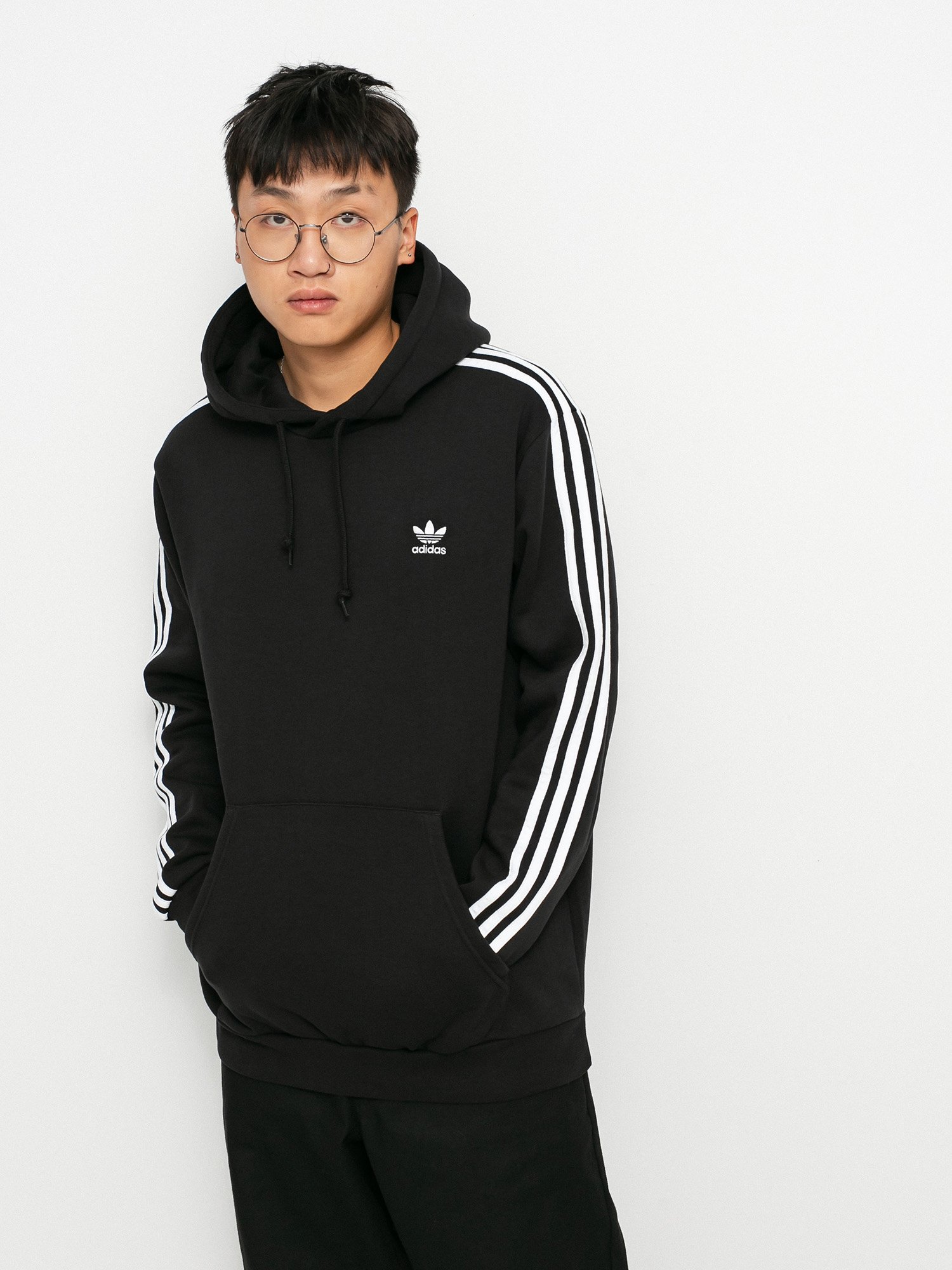 adidas Originals 3 Stripes HD Kapucnis pulóver (black)