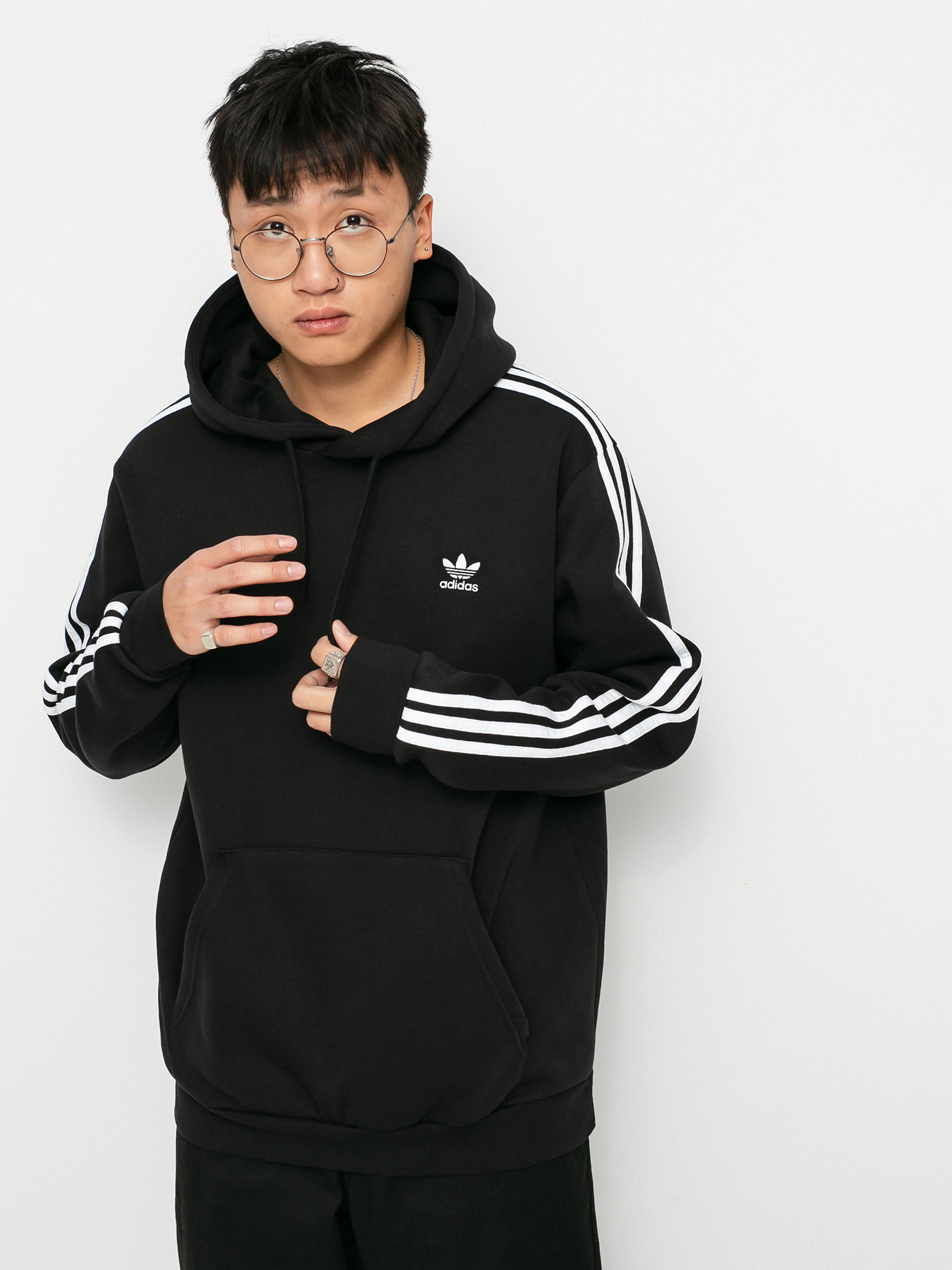 adidas Originals 3 Stripes HD Kapucnis pulóver (black)