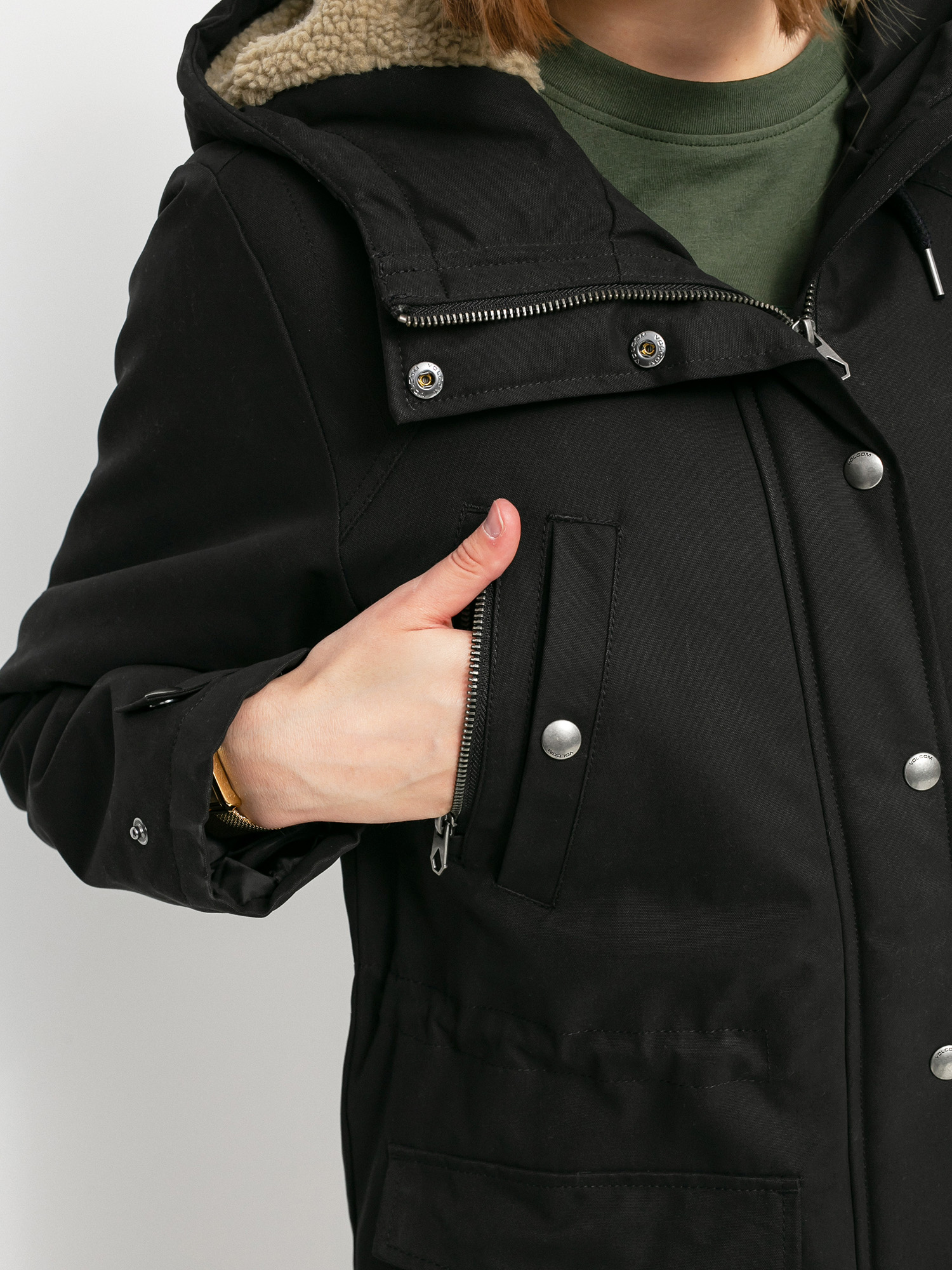 Volcom Walk On By 5K Parka Dzseki Wmn (black)