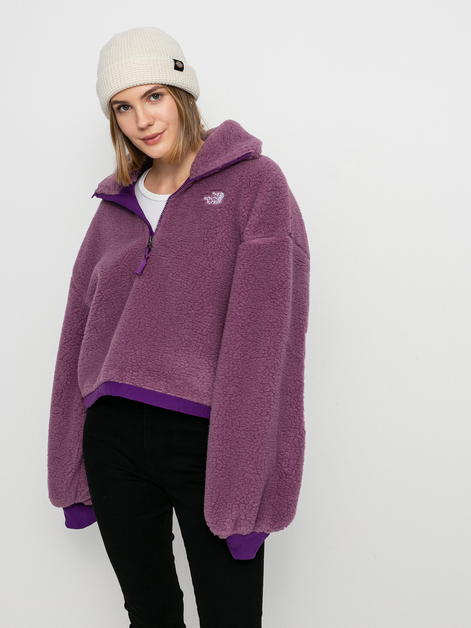 Női The North Face Platte Sherpa Polár pulóver (pikespurple/gravitypurple)