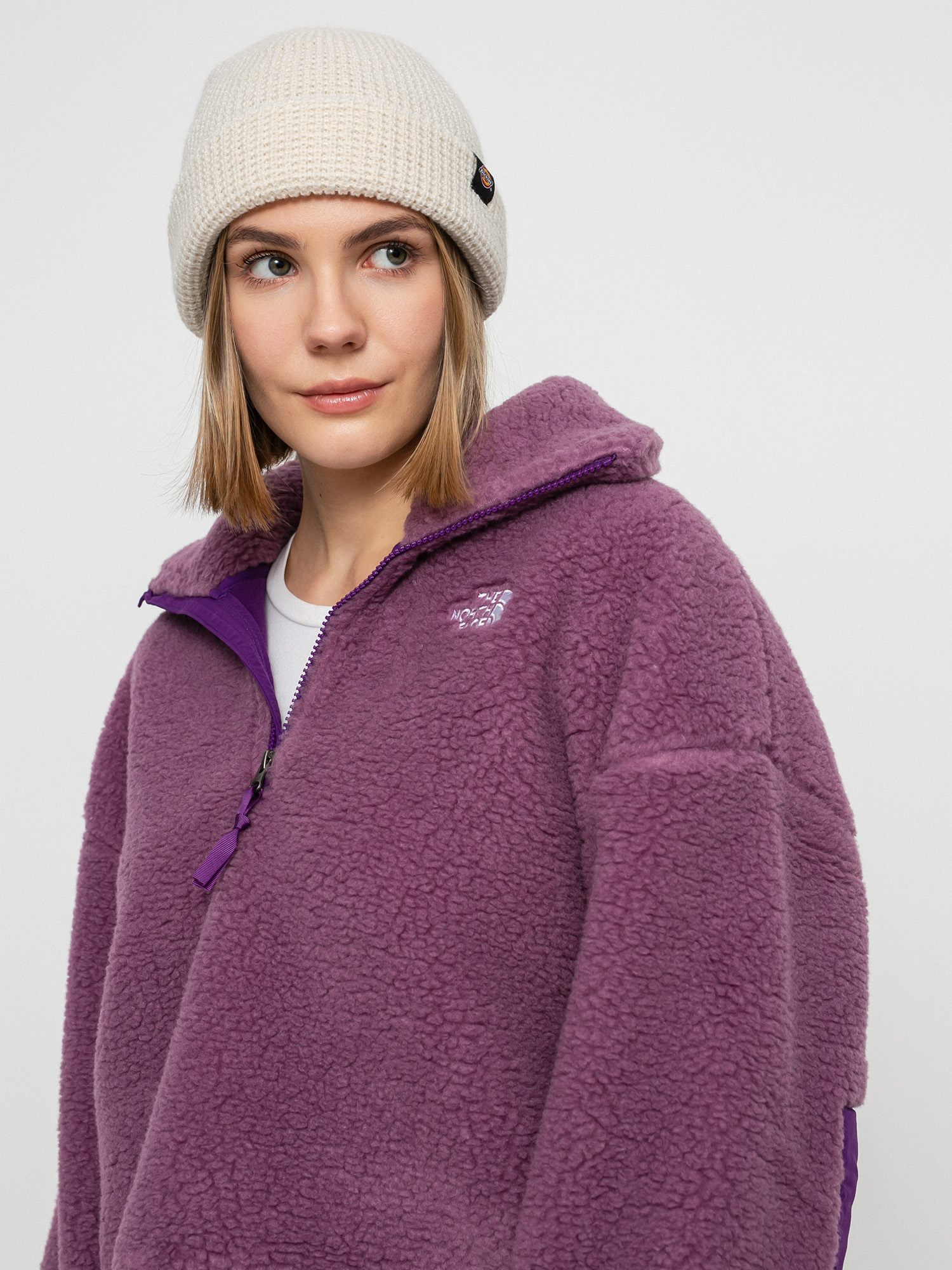 Női The North Face Platte Sherpa Polár pulóver (pikespurple/gravitypurple)