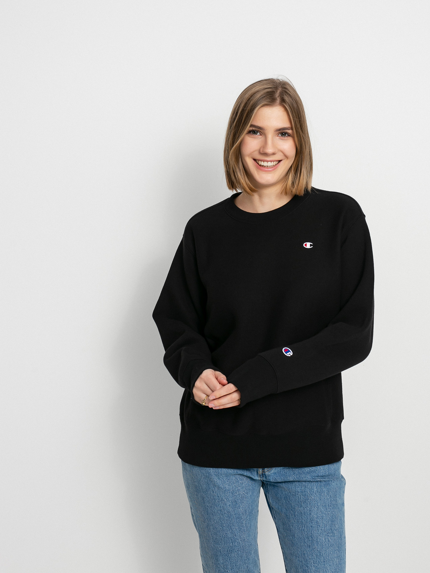 Champion Crewneck Sweatshirt 114789 Pulóver Wmn (nbk)