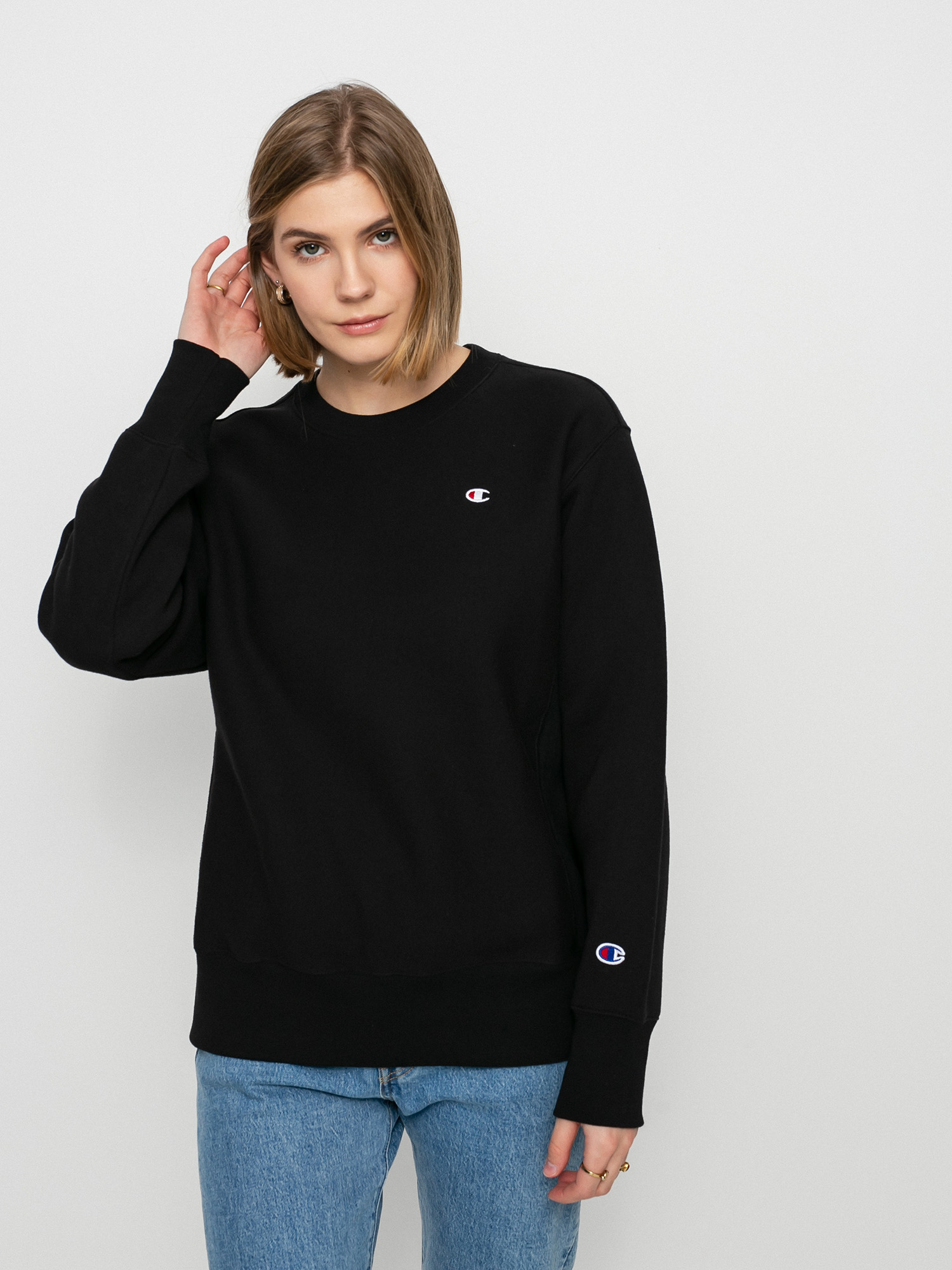 Champion Crewneck Sweatshirt 114789 Pulóver Wmn (nbk)