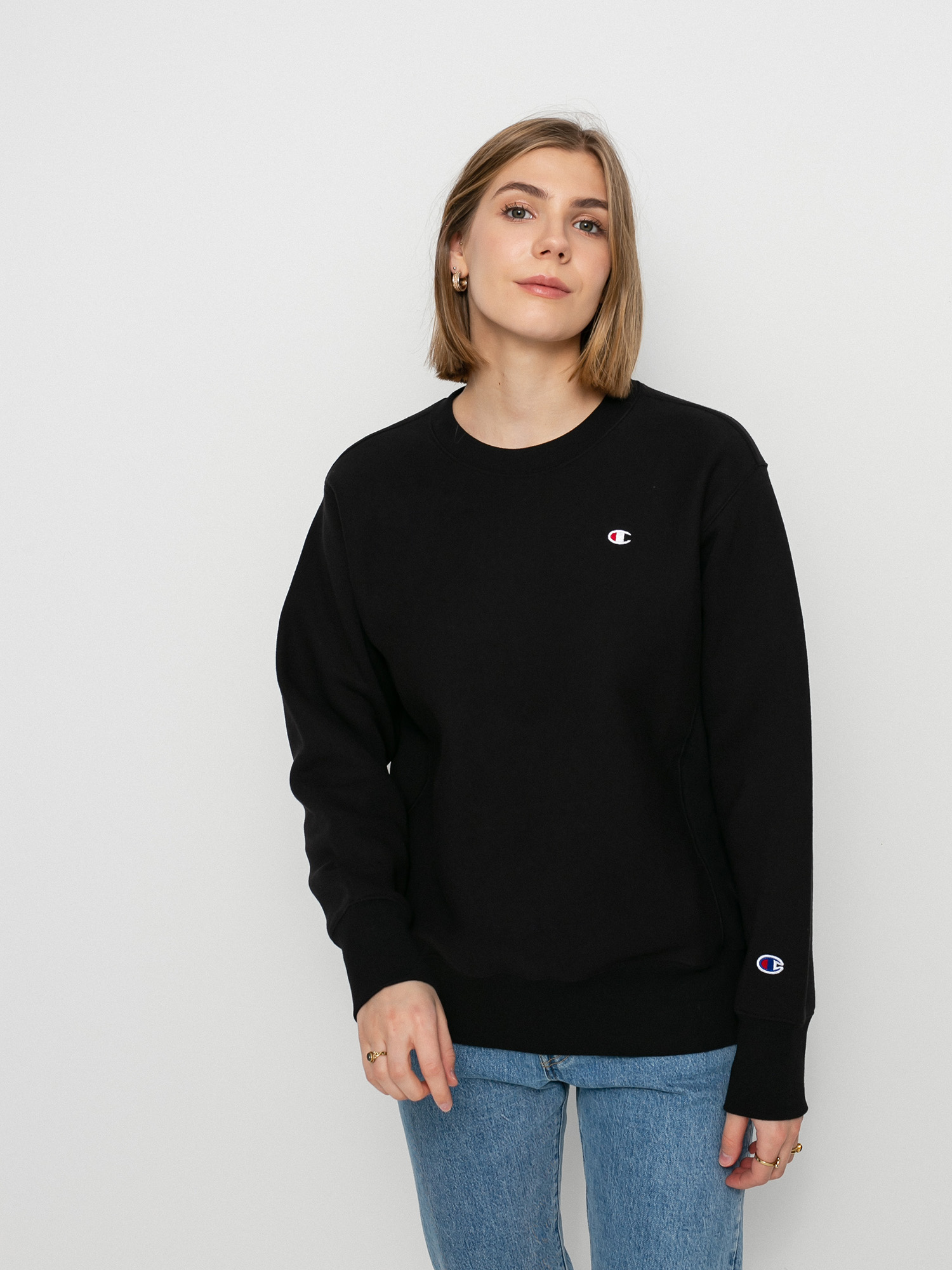 Champion Crewneck Sweatshirt 114789 Pulóver Wmn (nbk)