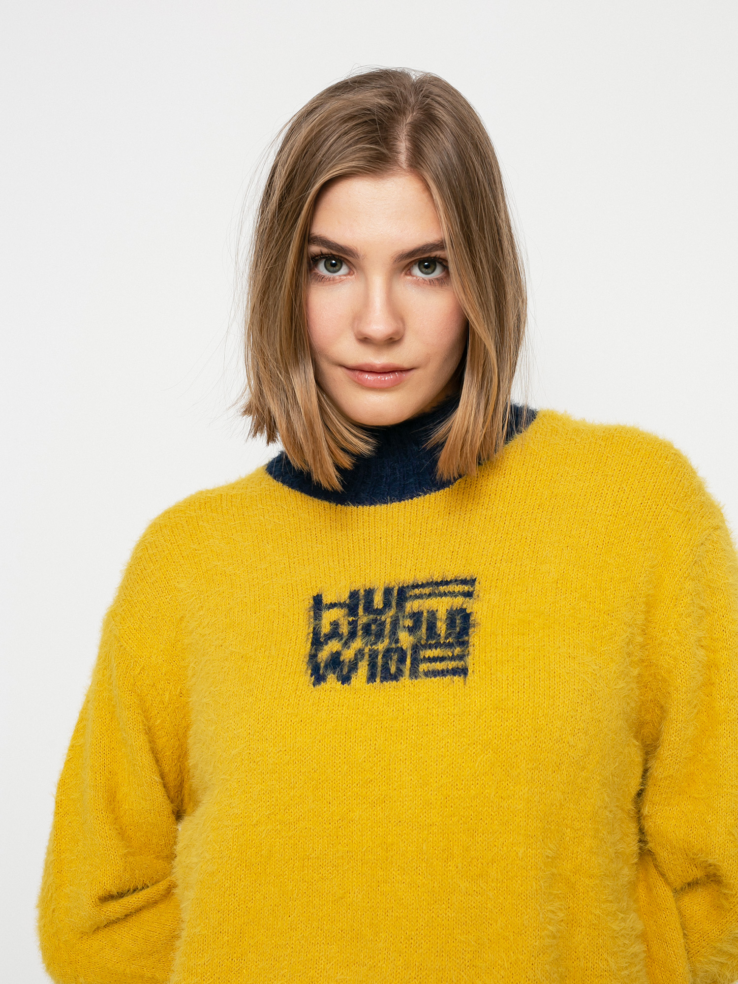 HUF Disorder Jacquard Pulóver Wmn (gold)