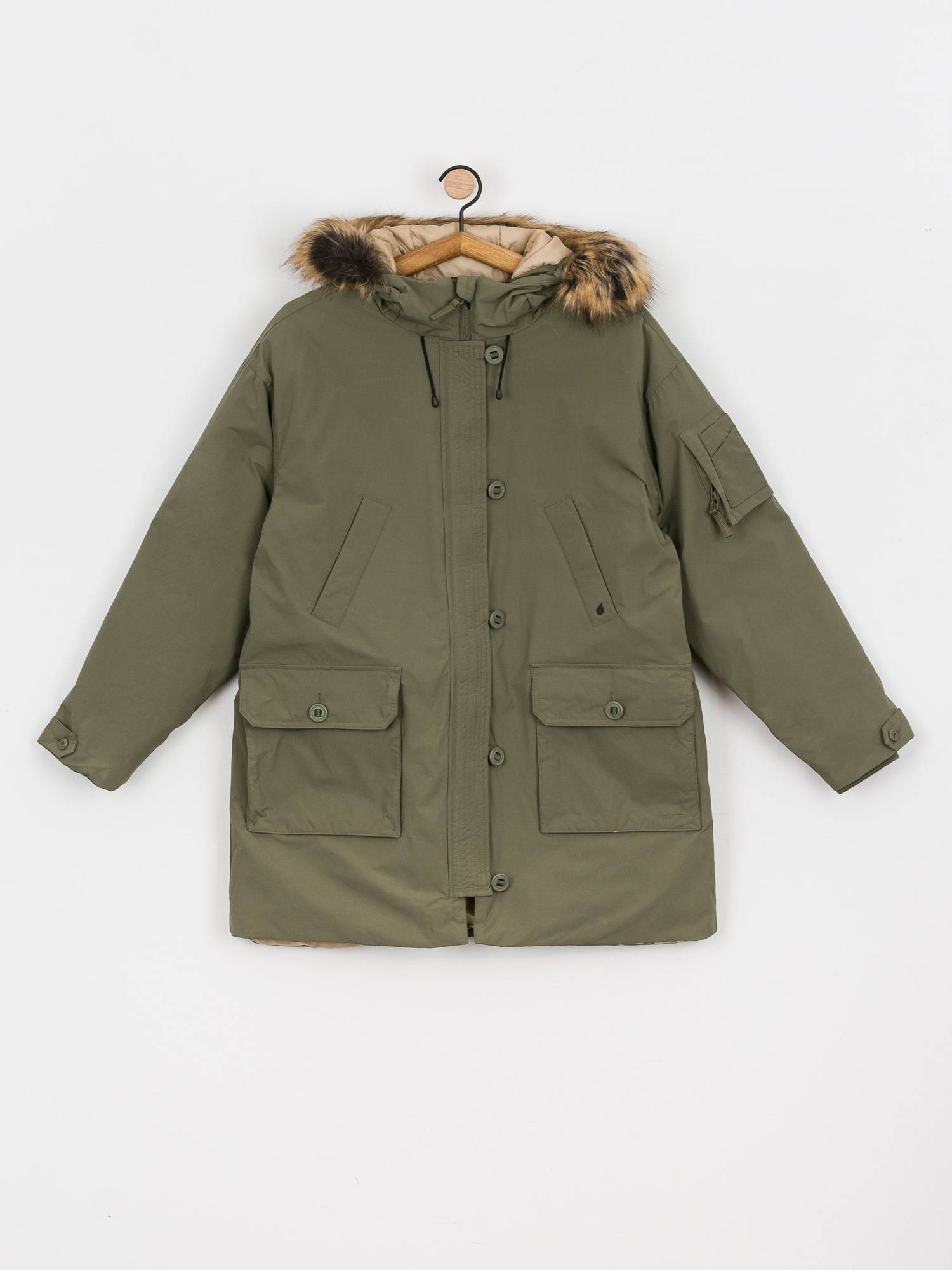 Volcom Warmer N Over 5K Parka Dzseki Wmn (army green combo)
